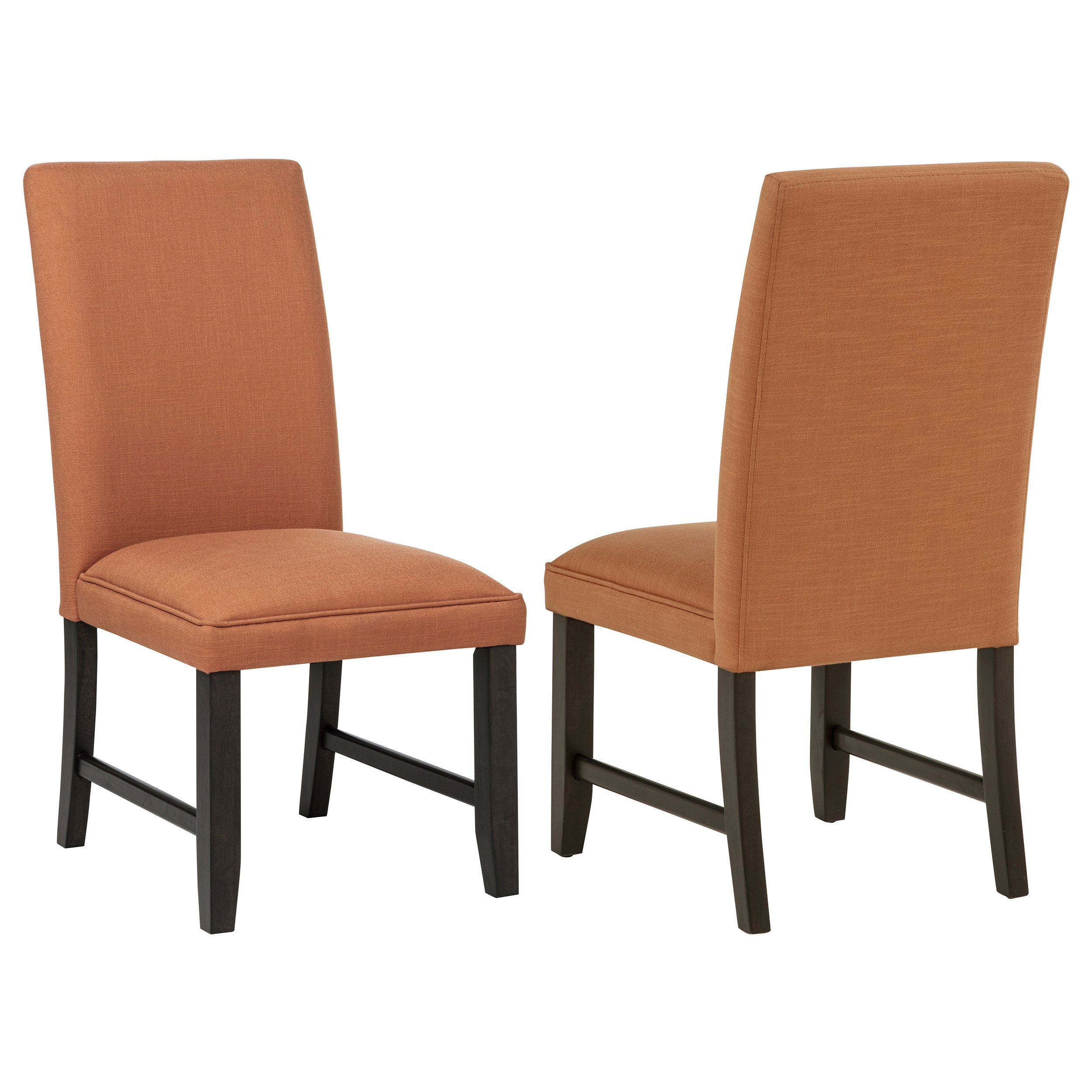Berning Fabric Upholstered Parson Side Chair Salmon Orange (Set of 2) — view 1