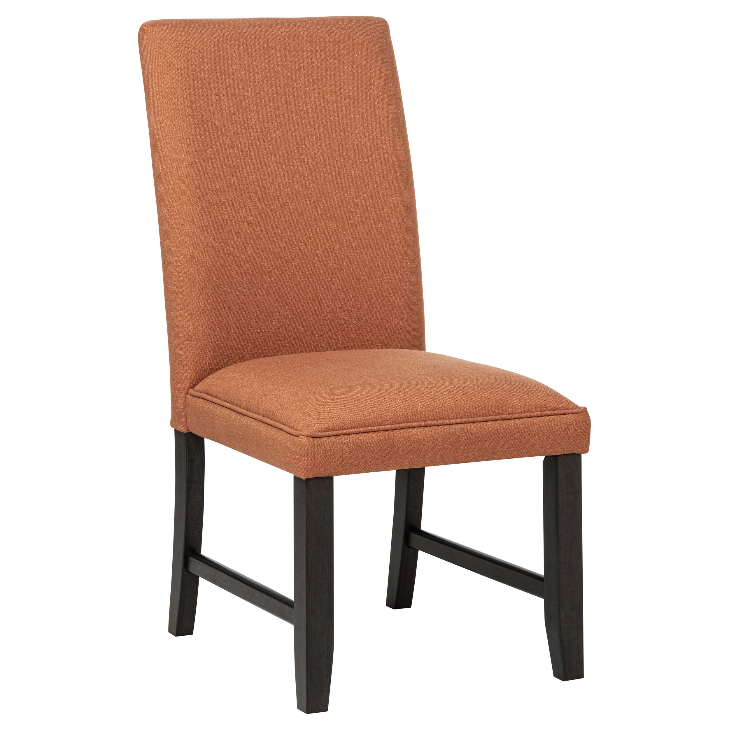 Berning Fabric Upholstered Parson Side Chair Salmon Orange (Set of 2) — view 2