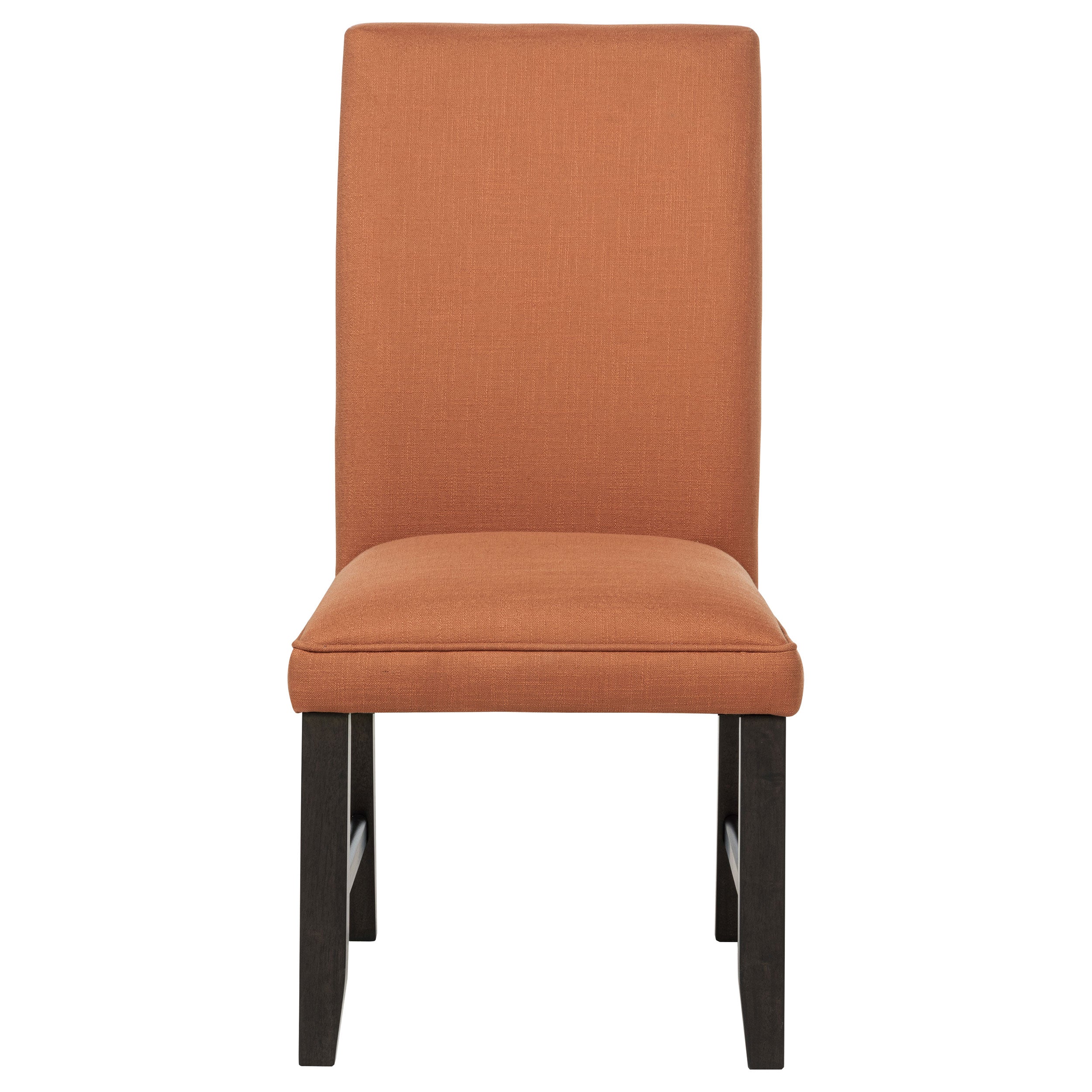 Berning Fabric Upholstered Parson Side Chair Salmon Orange (Set of 2) — view 3