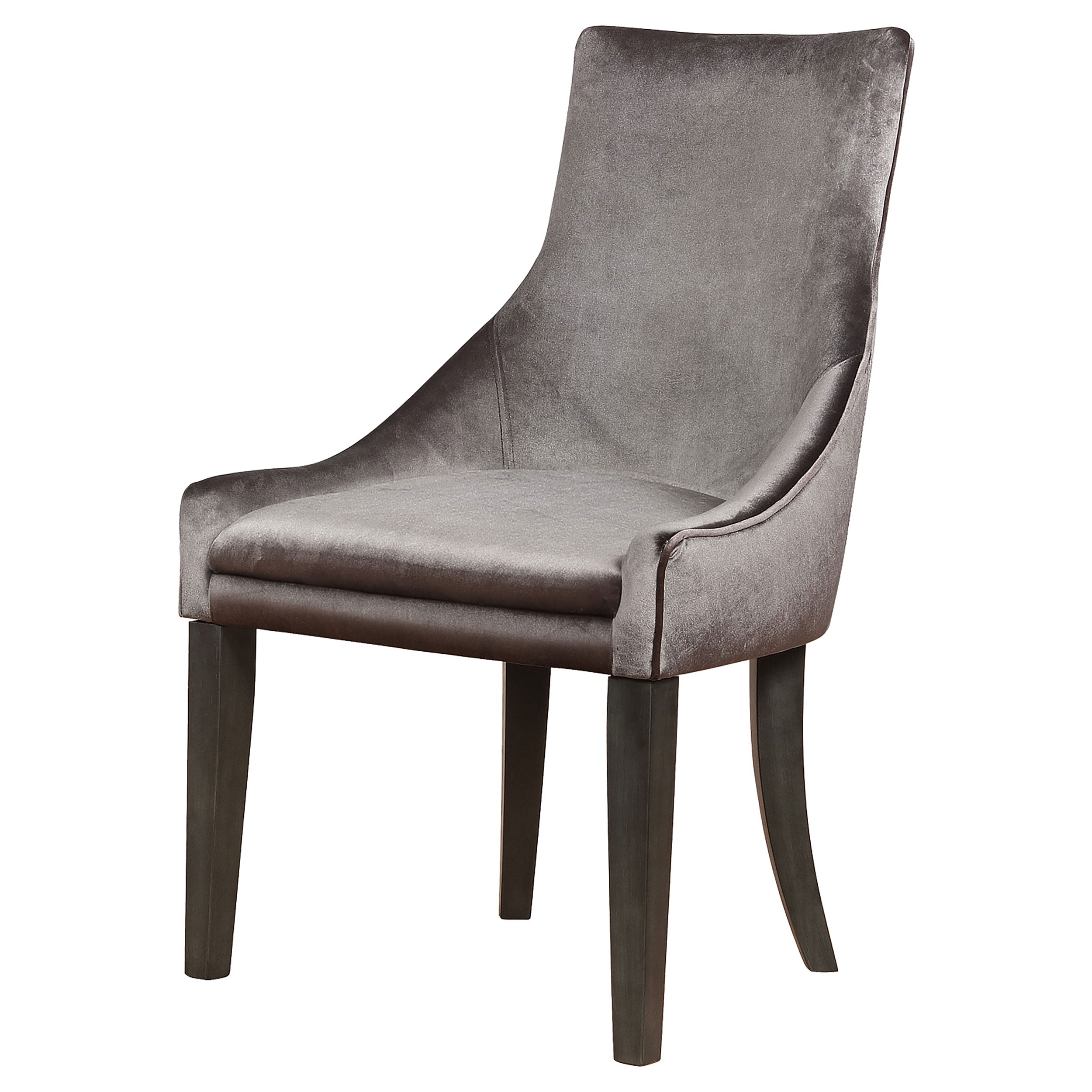 Phelps Velvet Upholstered Dining Side Chair Grey (Set of 2) — view 5