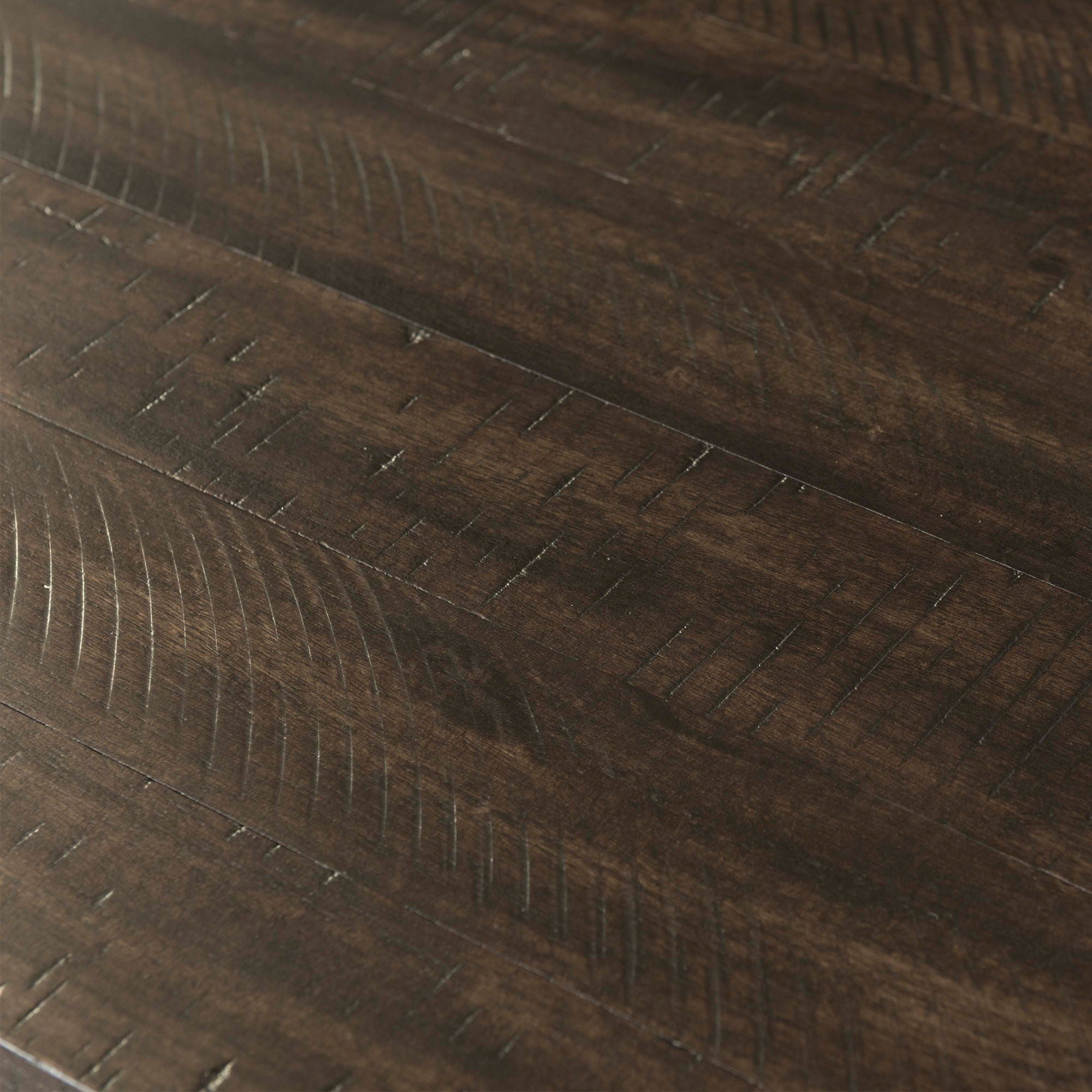 Stone - Chairside Table With PU Base - Dark Walnut