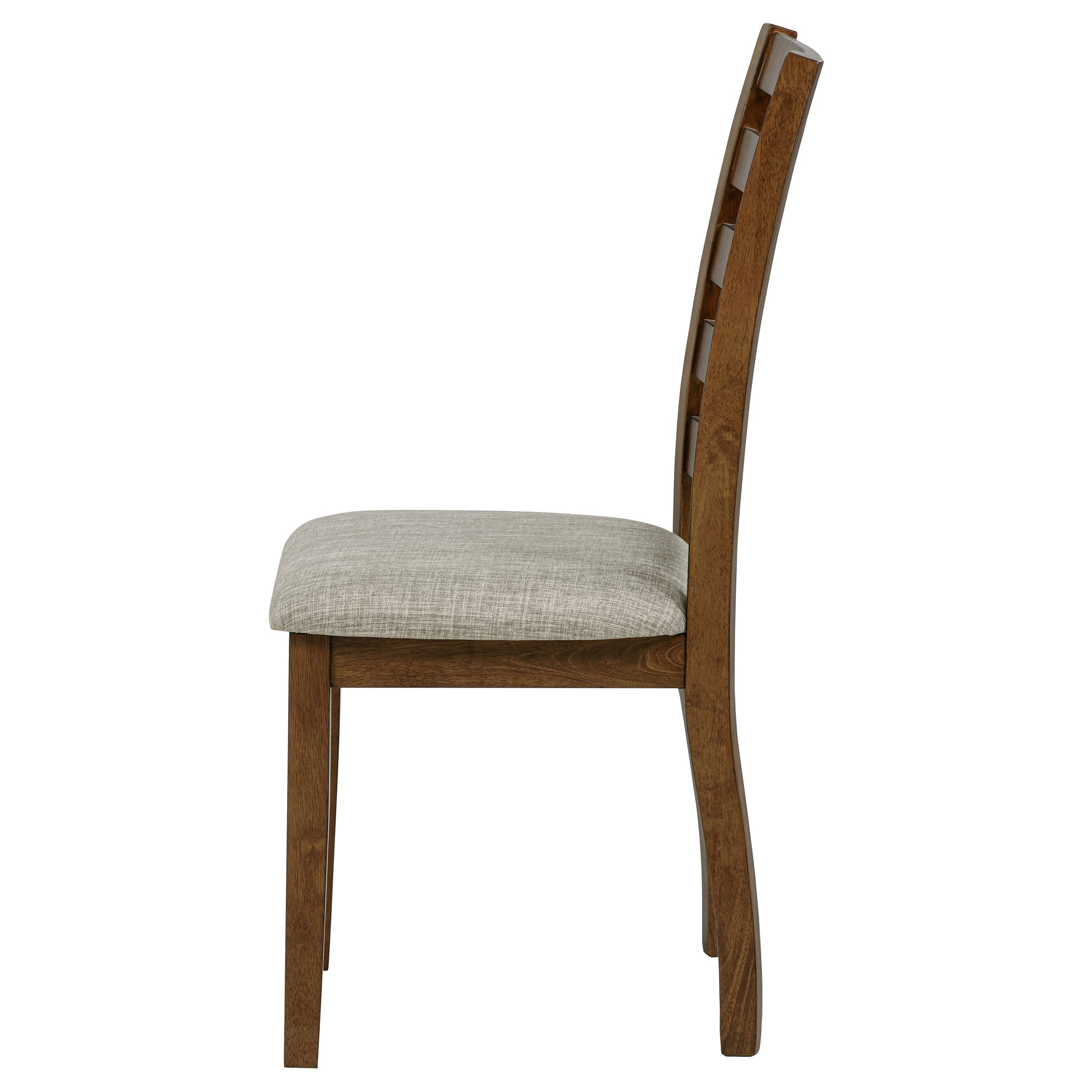 Atwood Wood Dining Side Chair Upholstered Seat Warm Brown — view 6