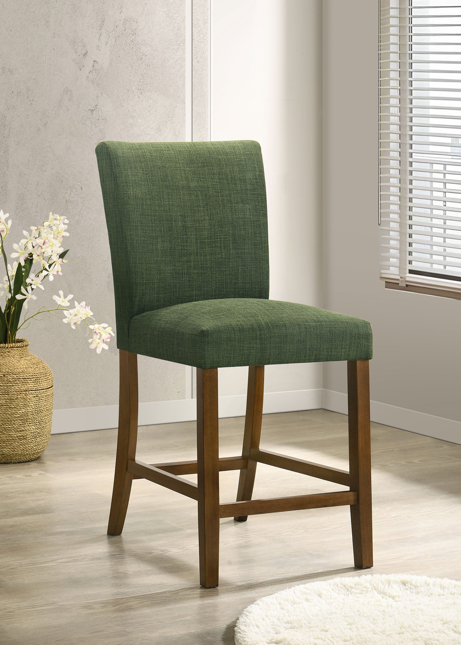 Paxton Upholstered Counter Height Dining Chair Green (Set of 2) — view 2