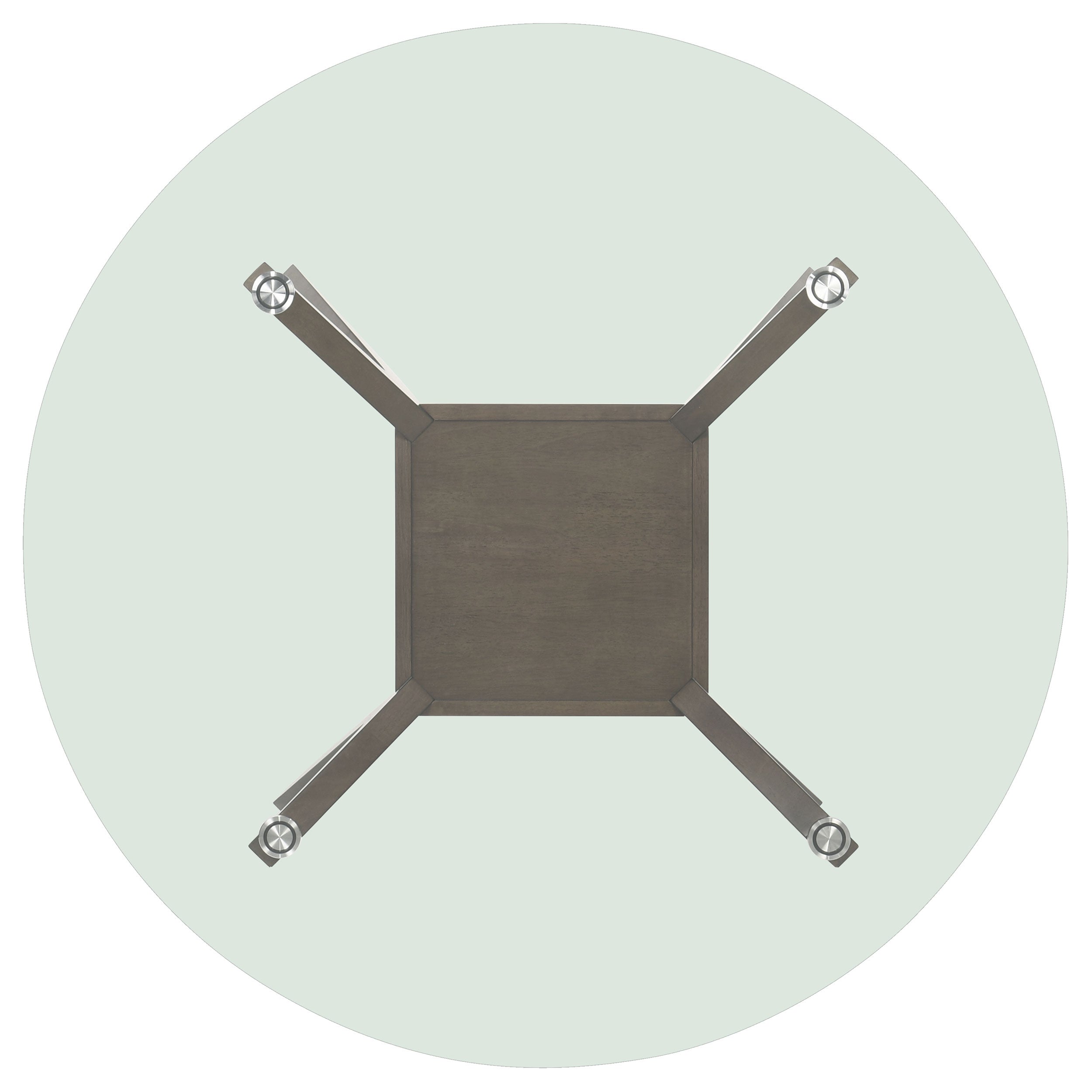 Paxton Round 48-inch Glass Top Wood Dining Table Brown — view 4