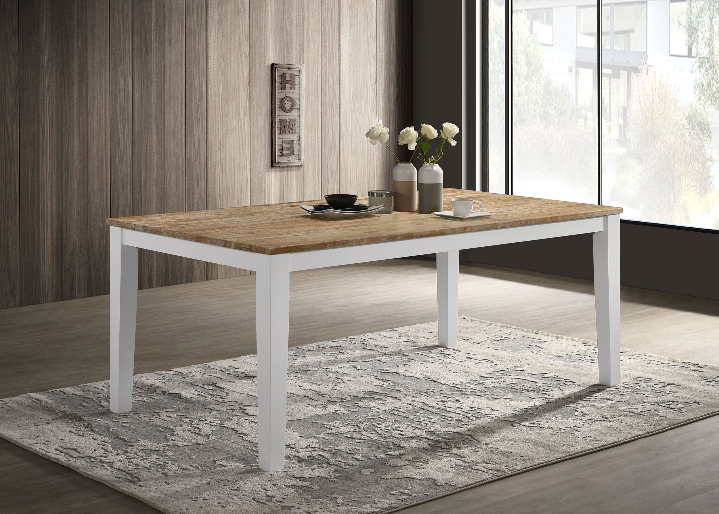 Hollis Rectangular 72-inch Wood Dining Table Brown — view 2