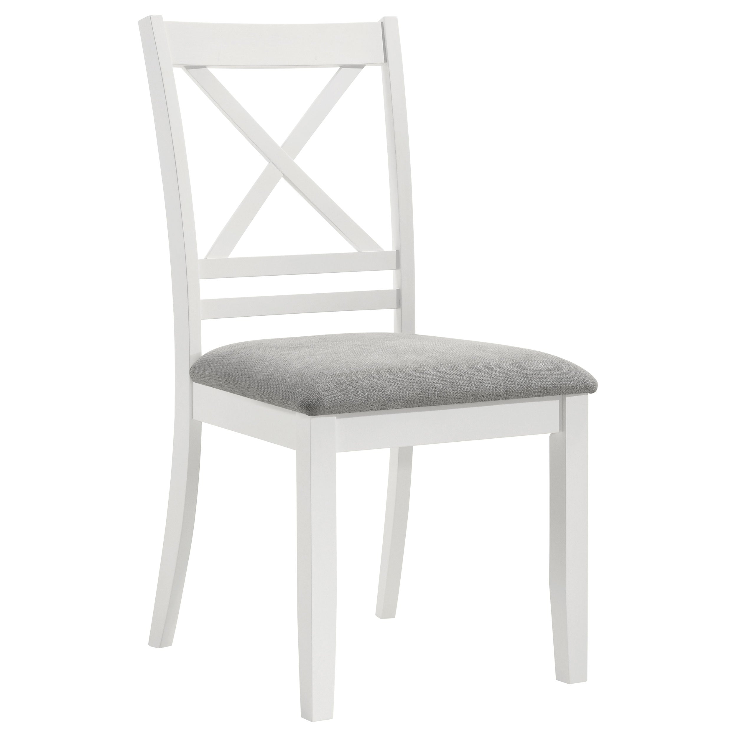 Hollis Cross Back Wood Dining Side Chair White (Set of 2) — view 3