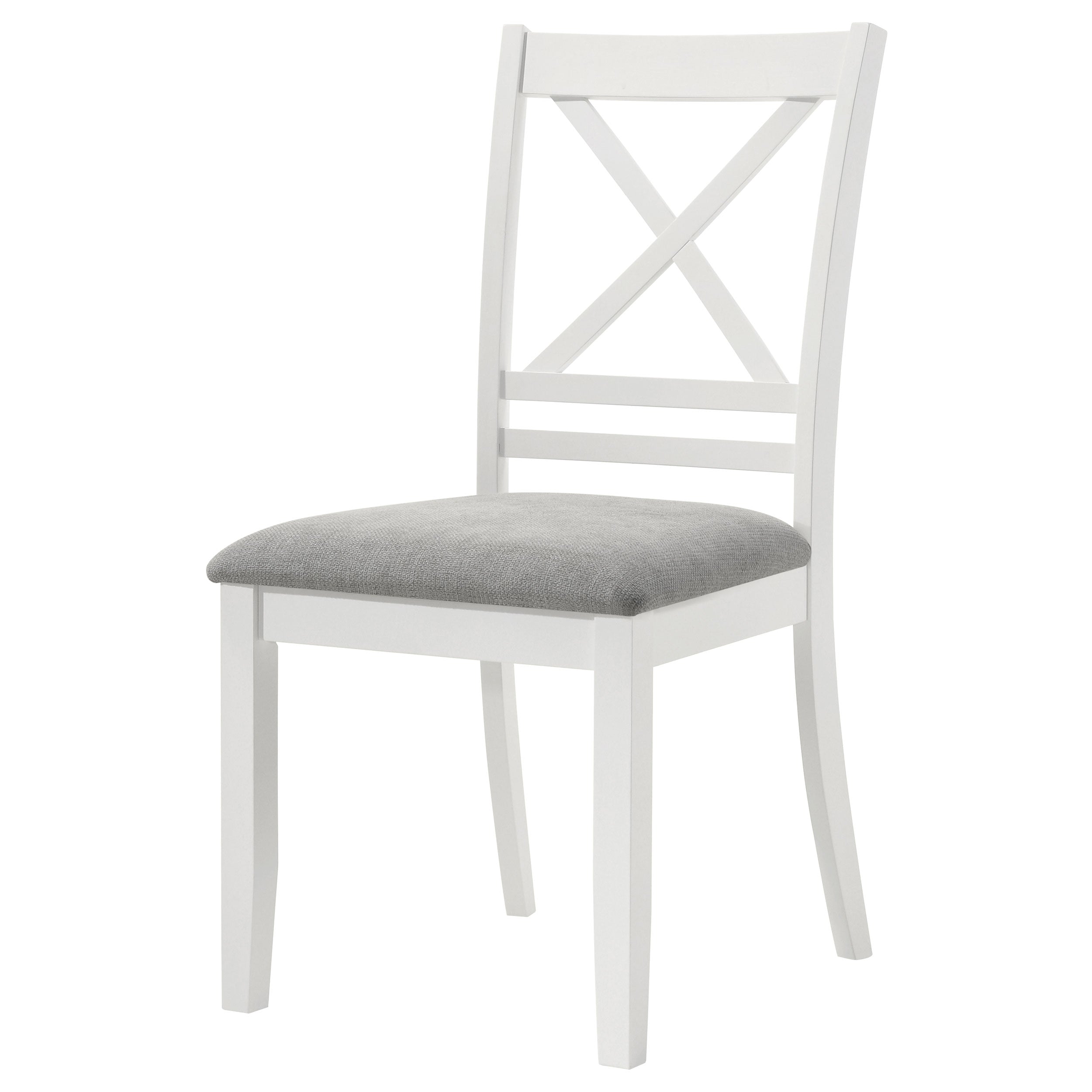 Hollis Cross Back Wood Dining Side Chair White (Set of 2) — view 5