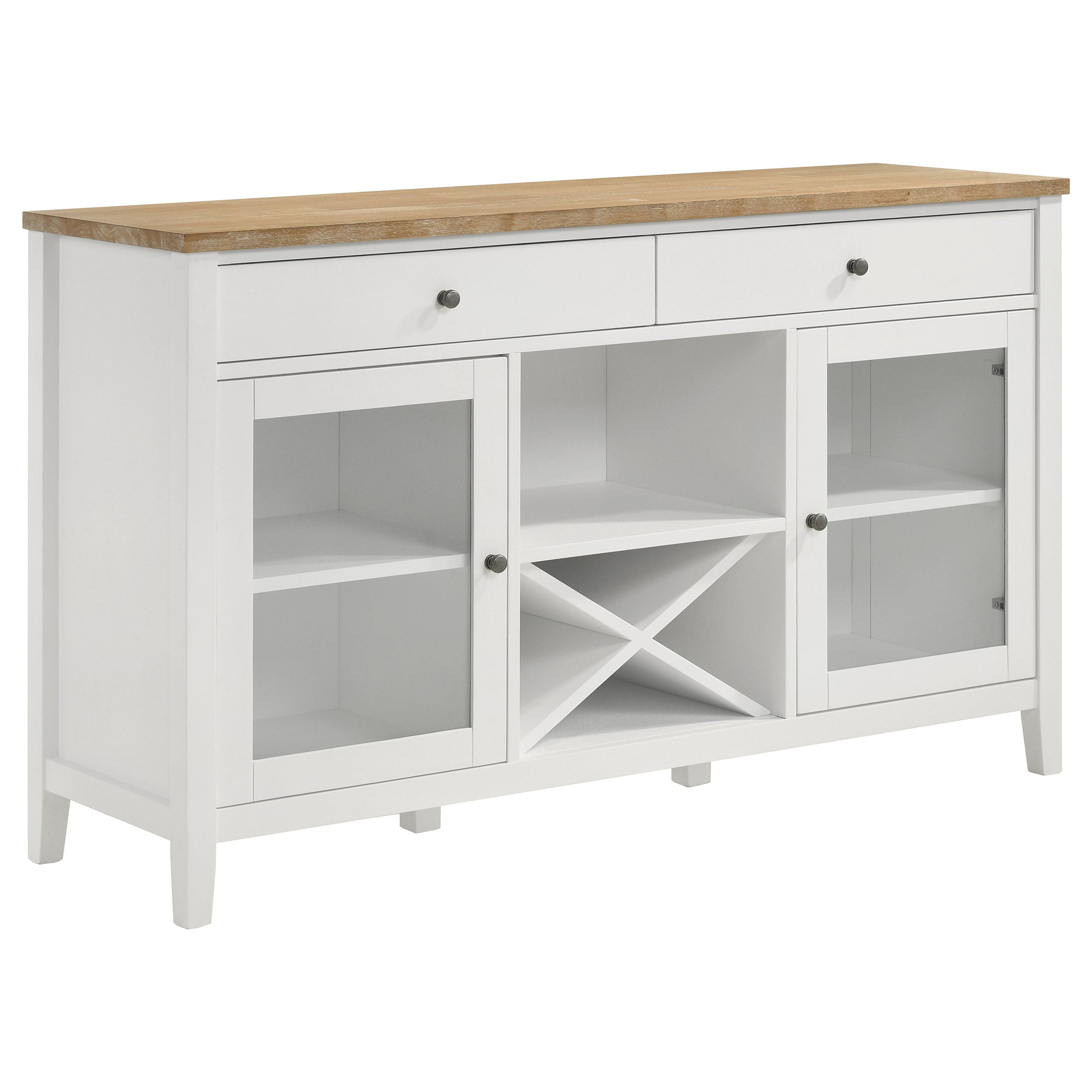 Hollis 2-door Dining Sideboard Buffet Storage Cabinet White — view 1