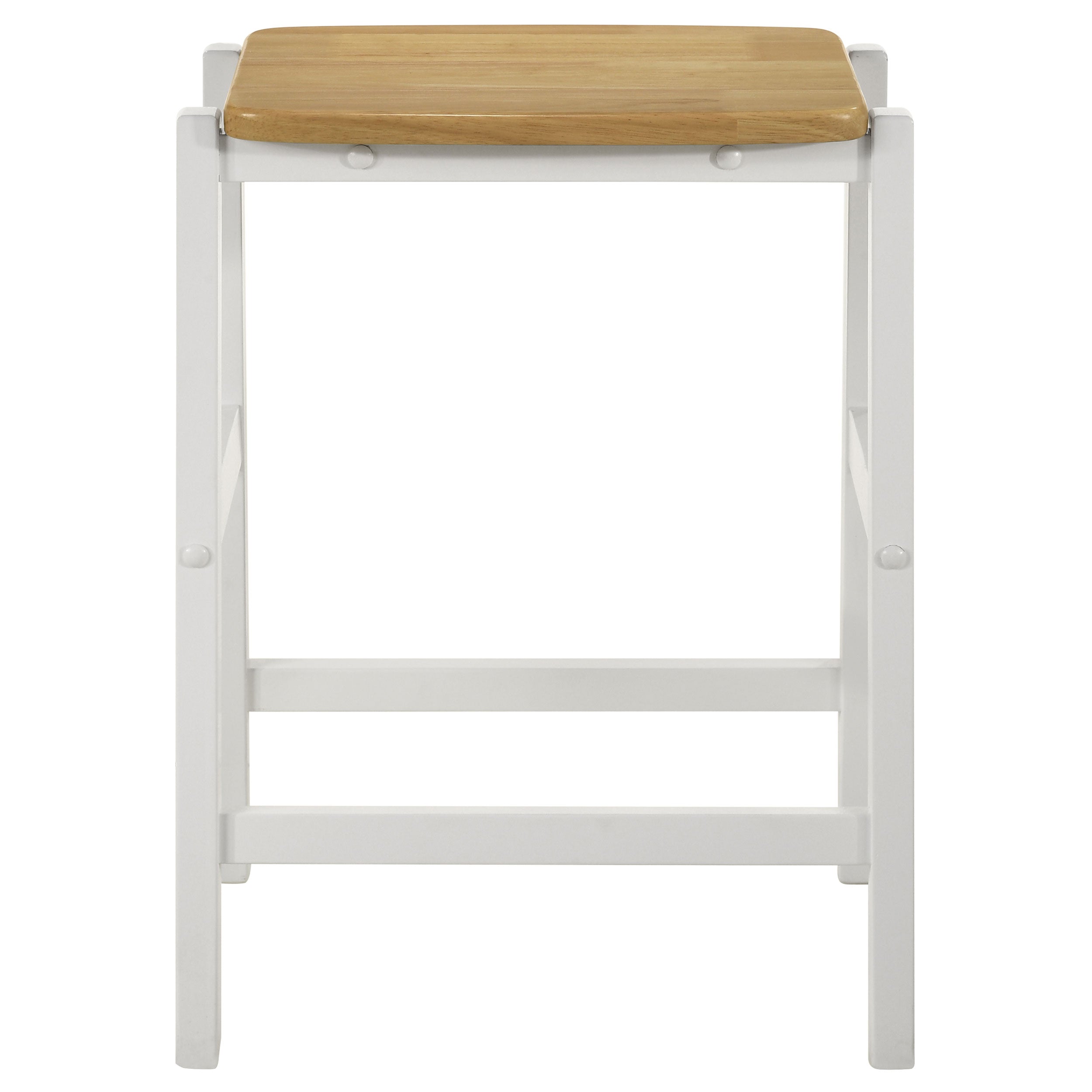 Edgeworth Wood Backless Counter Stool White (Set of 2) — view 4