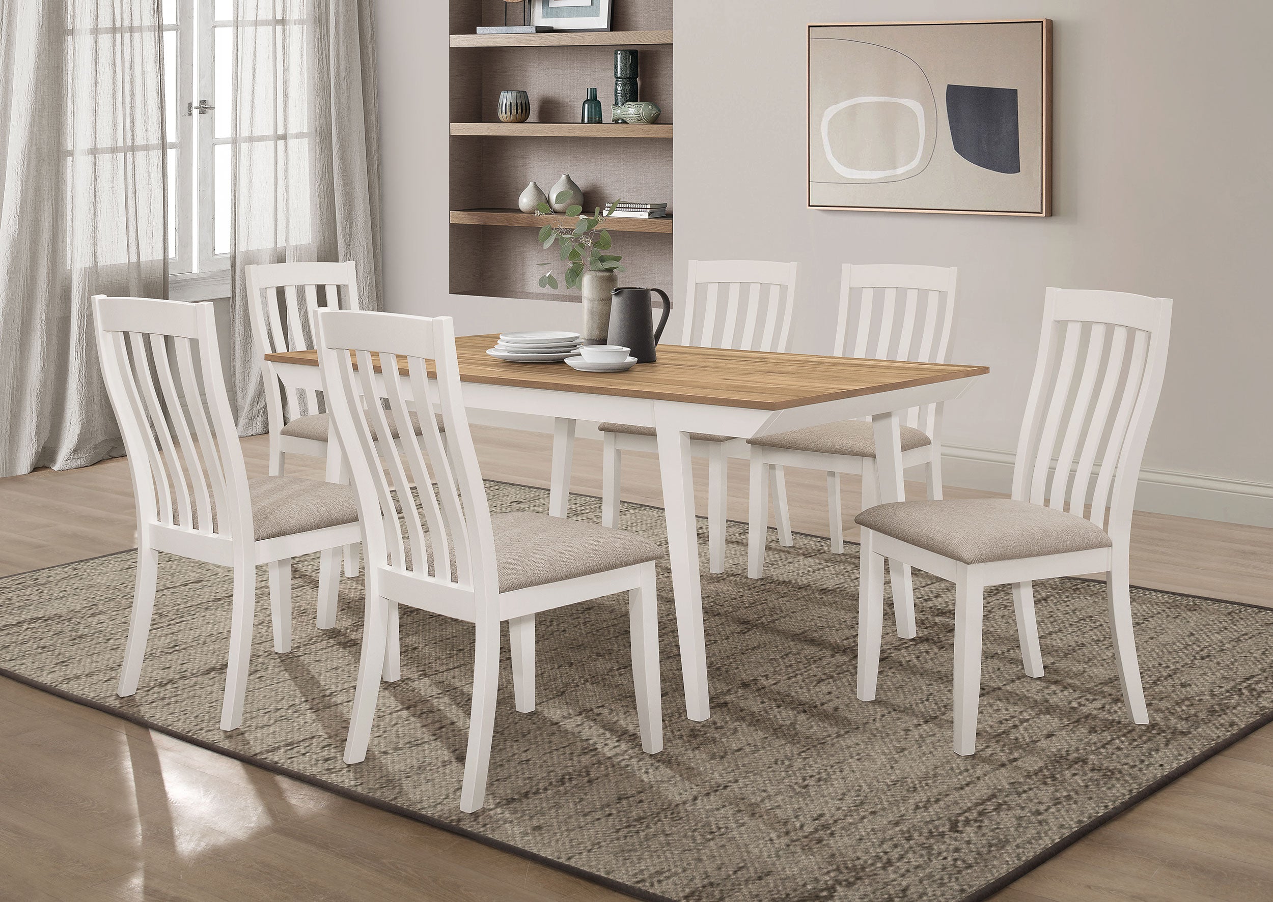 Nogales Wood Dining Side Chair Off White (Set of 2) — view 14