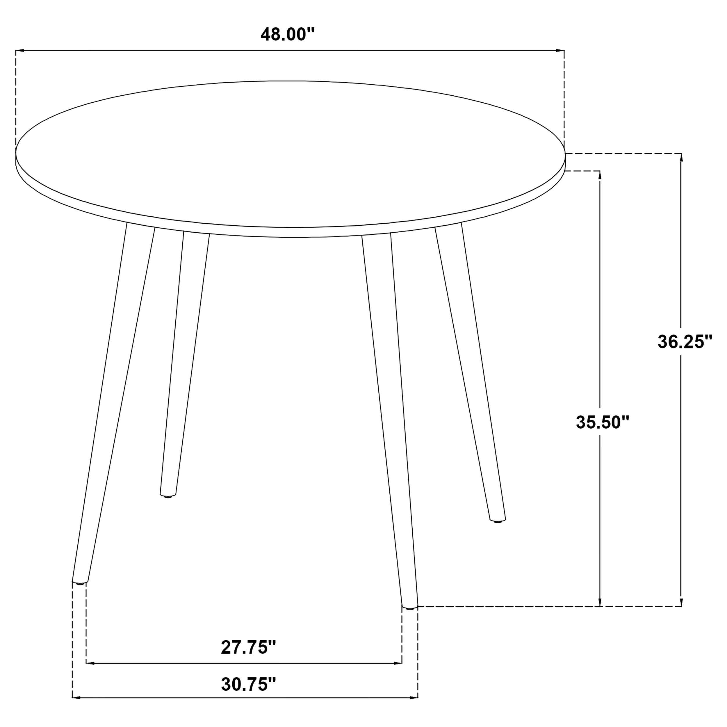 Andrews 5-piece Round Counter Dining Set Light Ash and Black — view 12