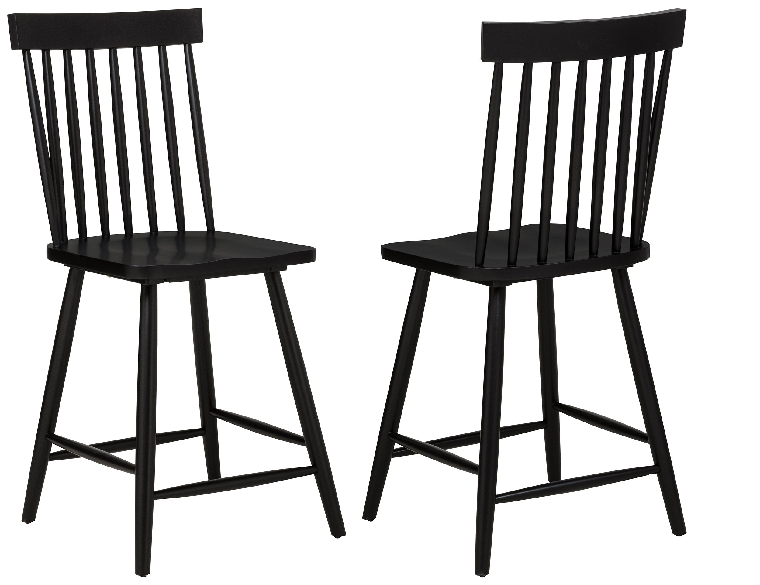 Andrews Windsor Counter Height Dining Side Chair Black (Set of 2) — view 1
