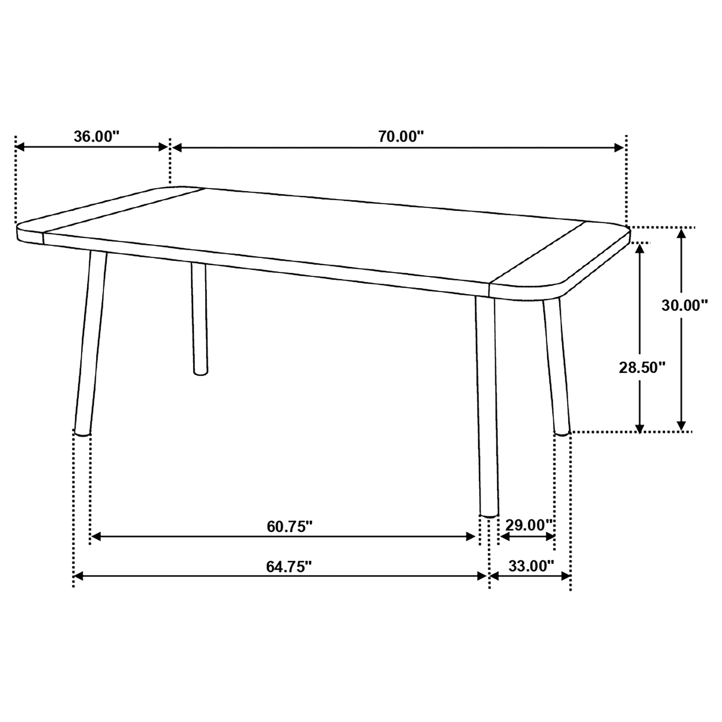 Maverick 70-inch Solid Wood Dining Table Natural Mango — view 8