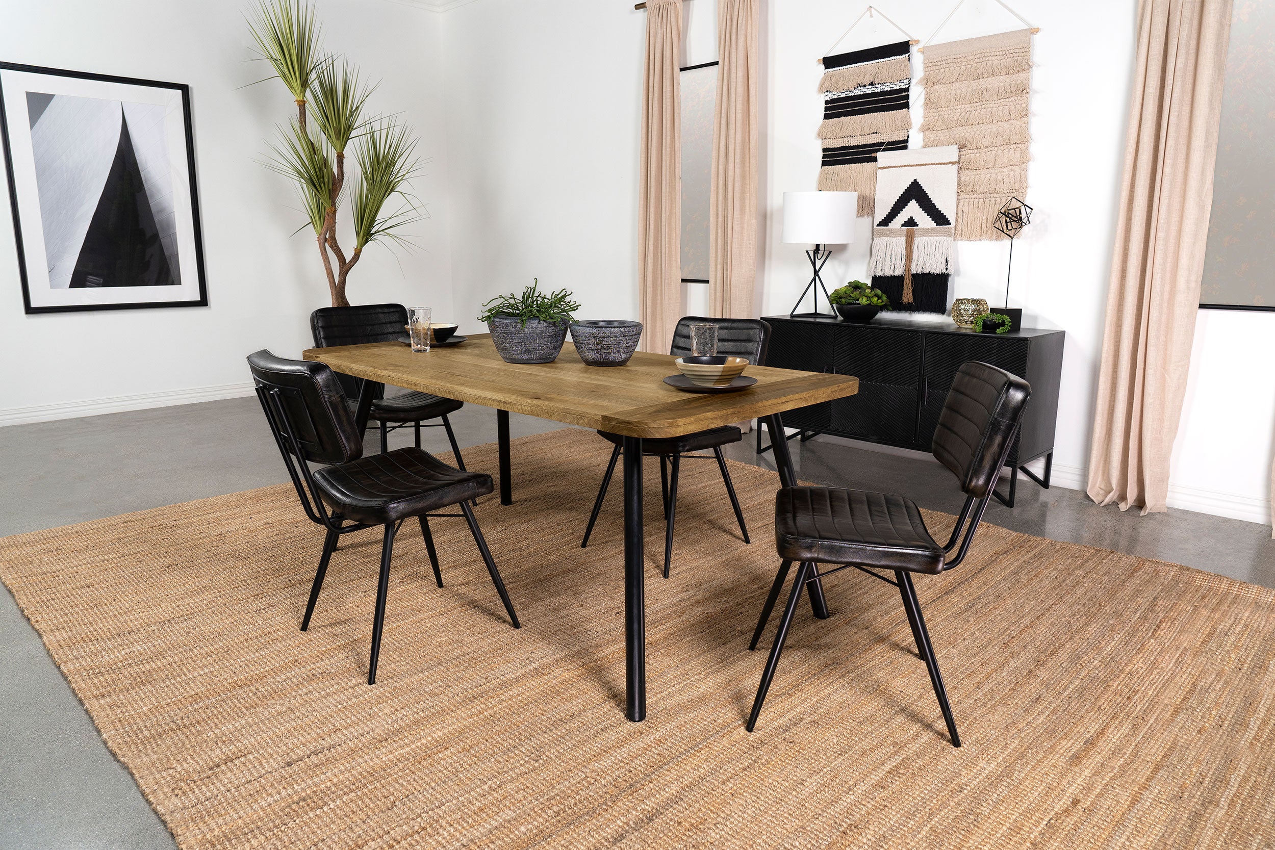 Maverick 70-inch Solid Wood Dining Table Natural Mango — view 10