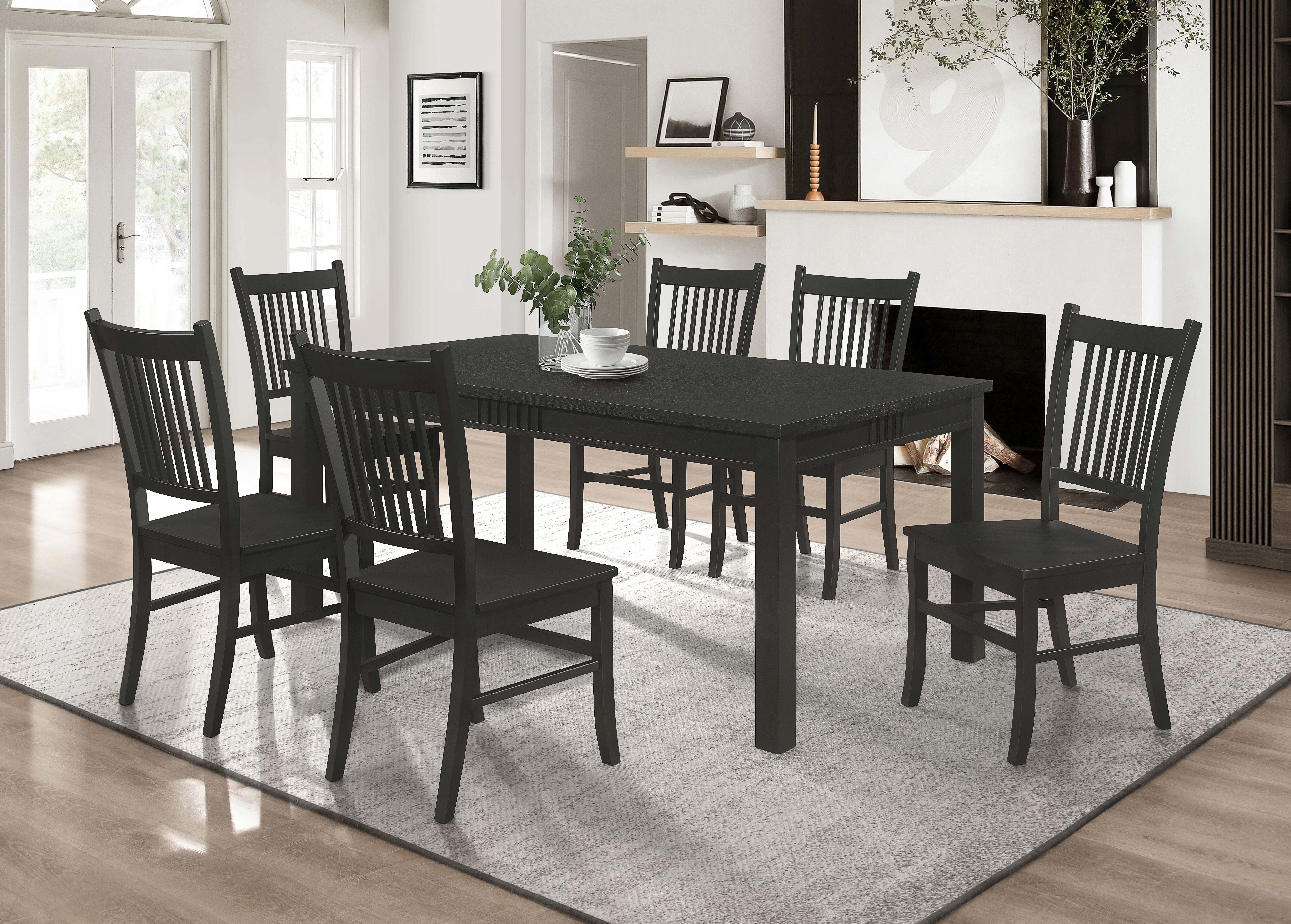 Marbrisa Wood Dining Side Chair Matte Black (Set of 2) — view 12