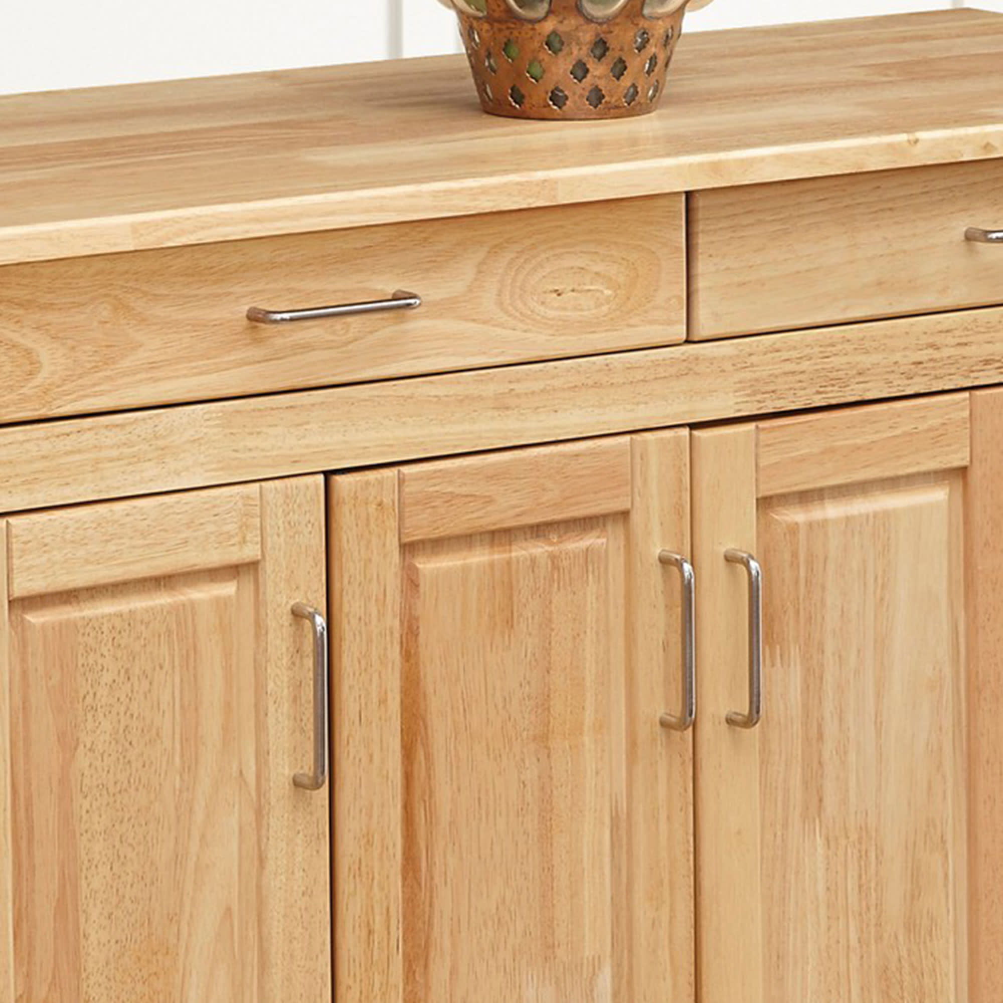 General Line - 35.5" Kitchen Cart With 2 Drawers - Light Brown