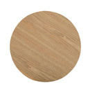 Contemporary Golden Side Table With Top And Metal Frame - Natural / Gold