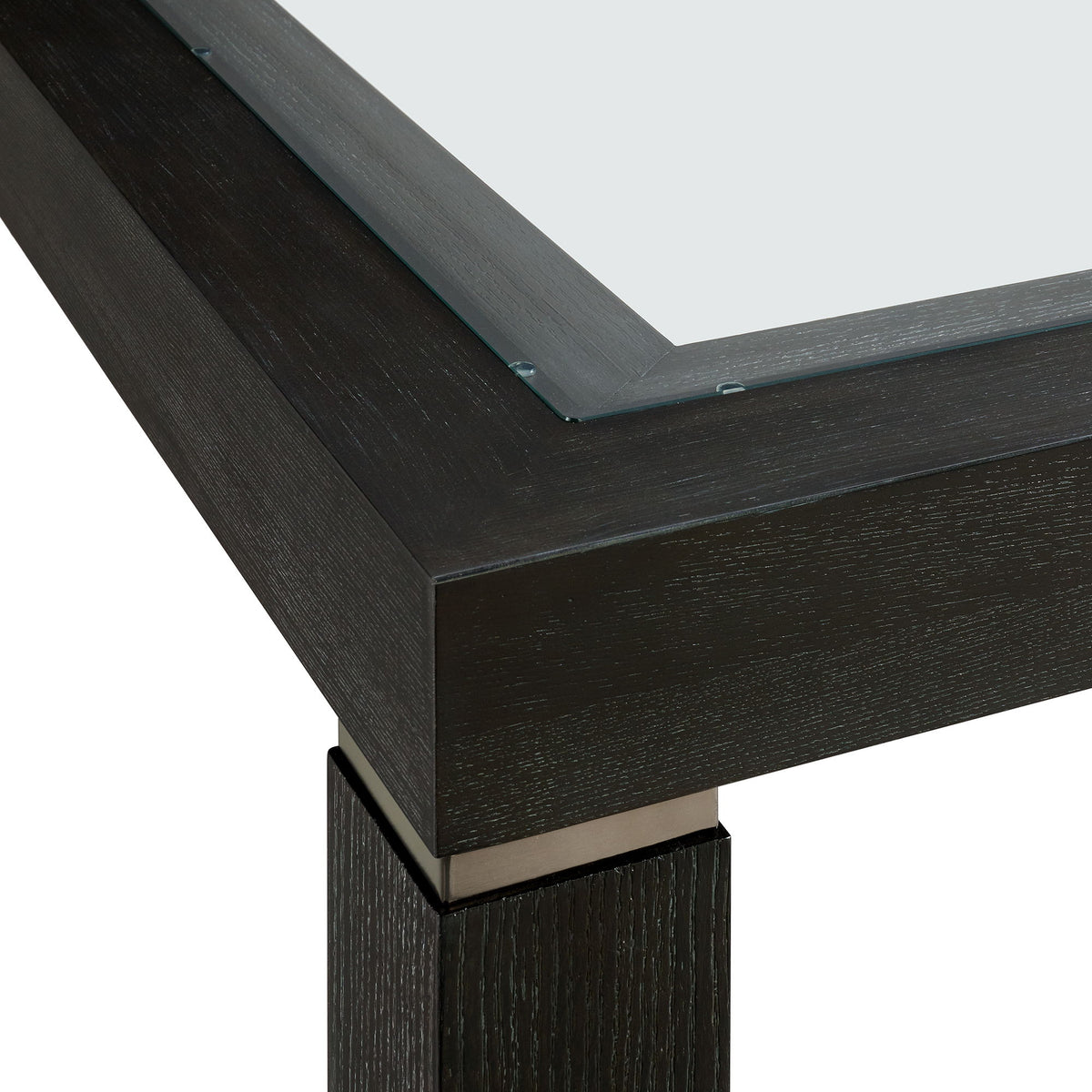 Elodie Counter Table With Glass in Charcoal by Elements International, view 2