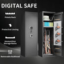 Gun Safes For Home Rifle And Pistols, Fingerprint Electronic Safe With Quick Access, Detachable Partition - Black