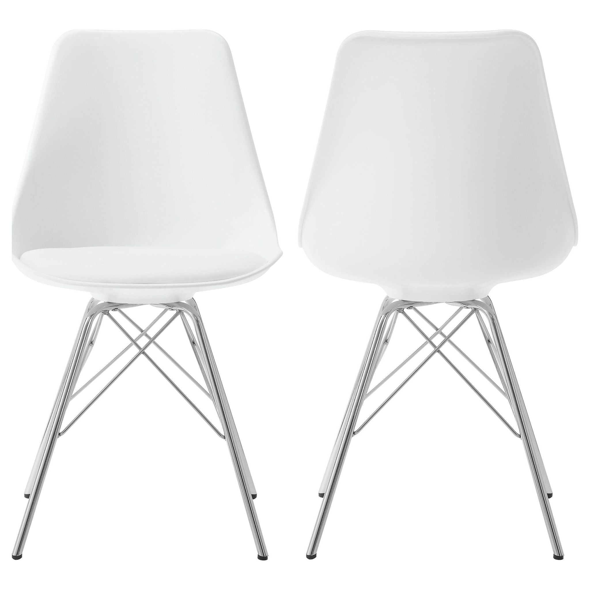 Juniper Polypropylene Dining Side Chair White (Set of 2) - Atlantic Fine Furniture Melbourne FL