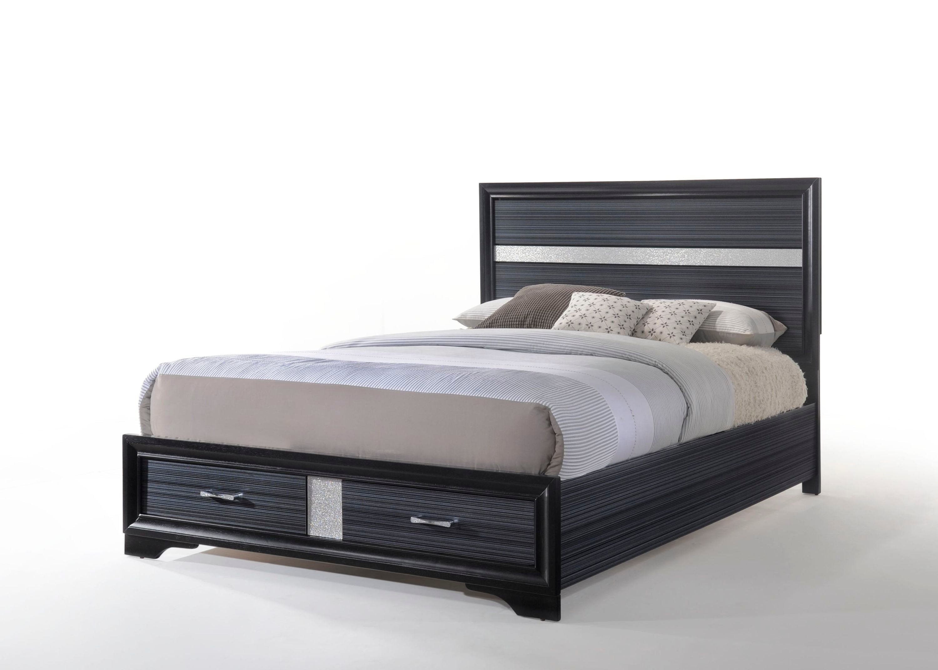 ACME Naima Queen Bed in Black 25900Q - Atlantic Fine Furniture Melbourne FL