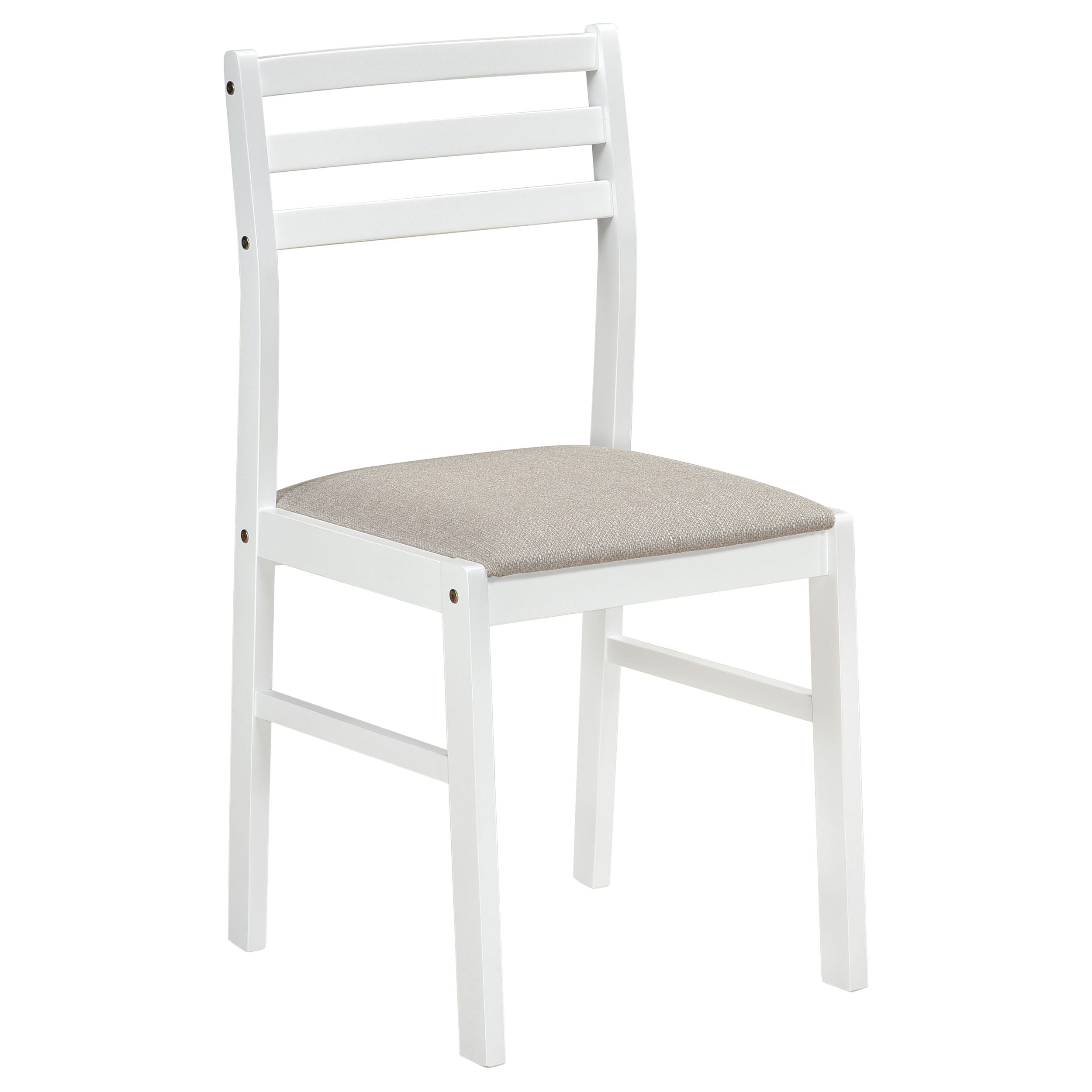 Bucknell 3-piece Round Drop Leaf Dining Table Set White — view 8