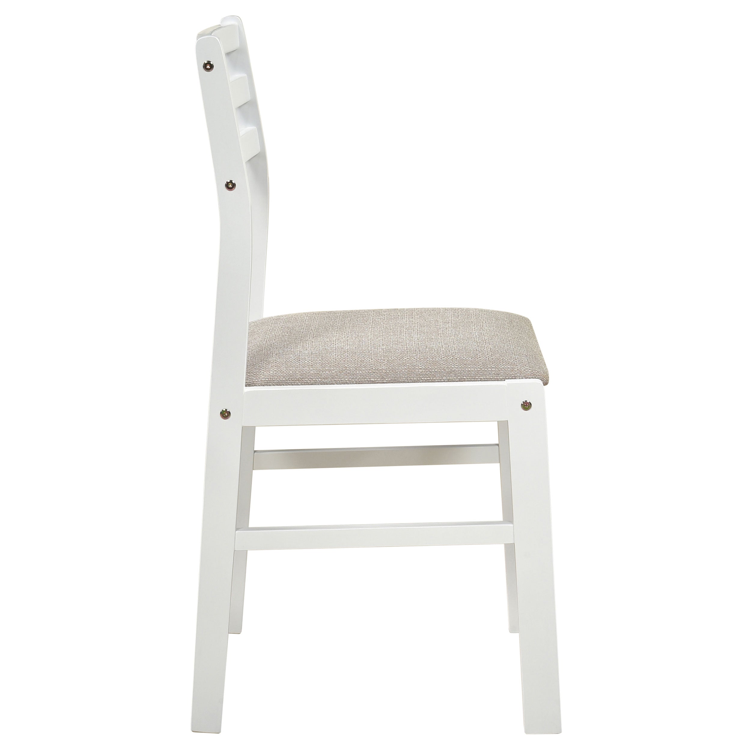 Bucknell 3-piece Round Drop Leaf Dining Table Set White — view 12