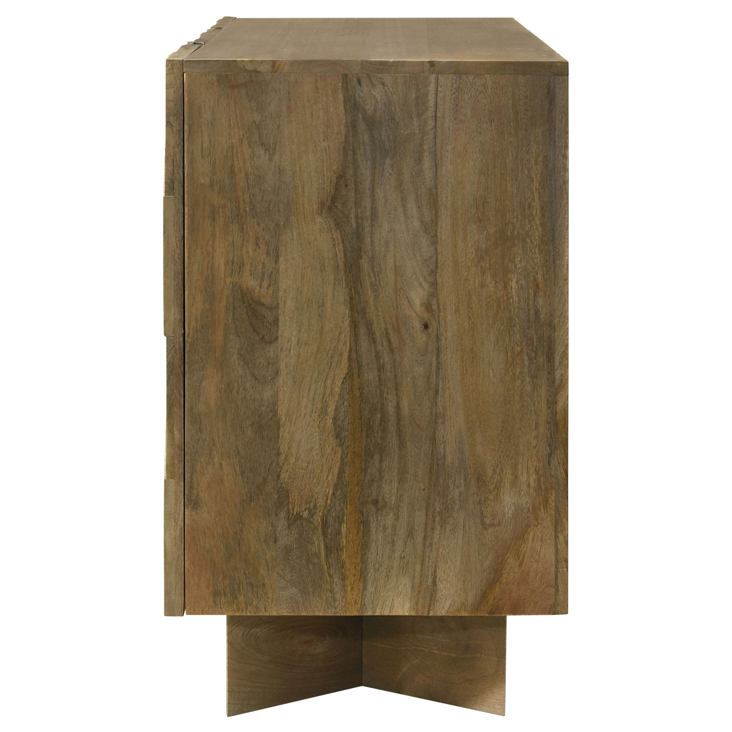 Tyler 3-door Solid Wood Sideboard Buffet Cabinet Mango Brown — view 8