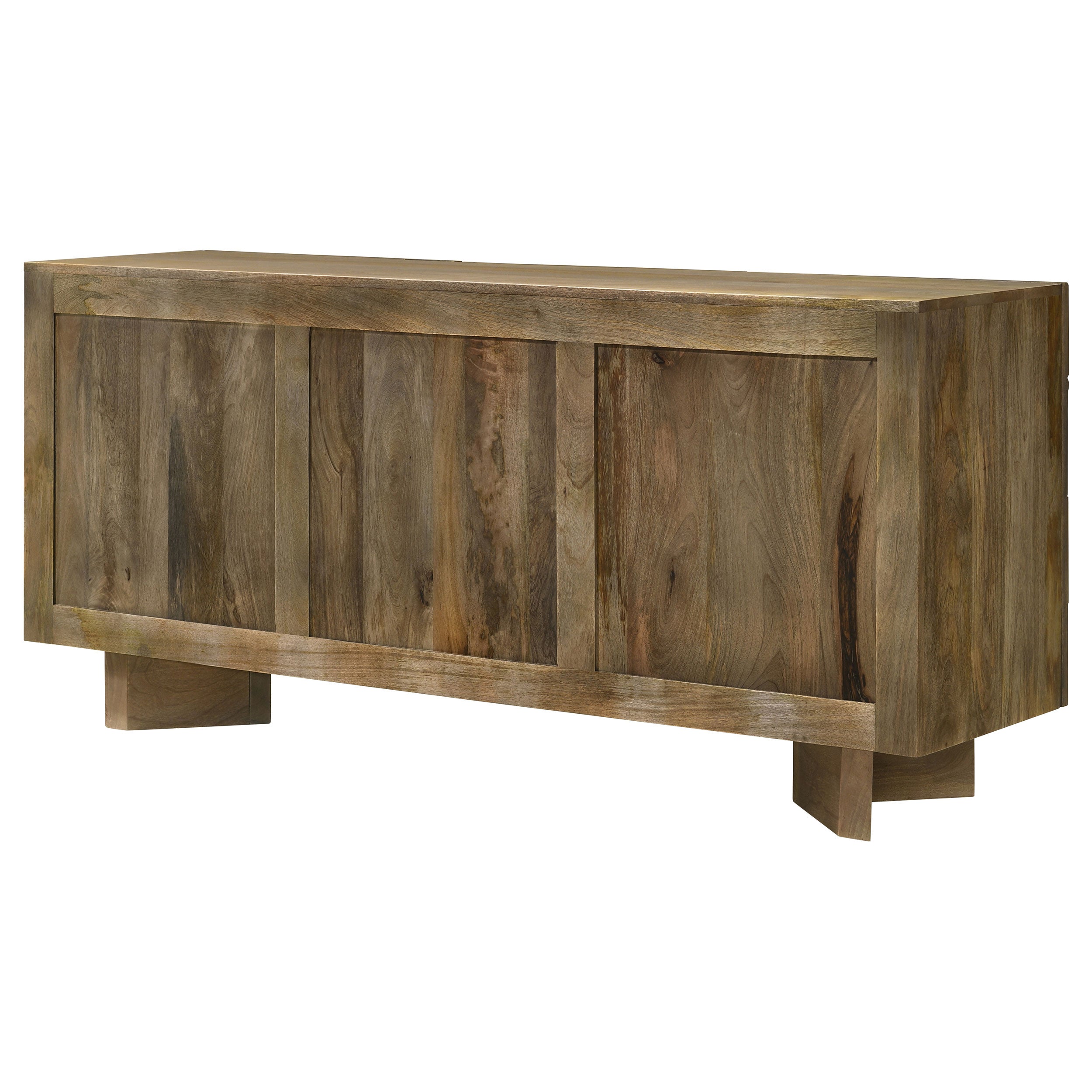 Tyler 3-door Solid Wood Sideboard Buffet Cabinet Mango Brown — view 10