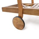 Perla - Chaise Lounge With Wheels And Customizable Cushion Options - Teak