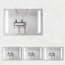 LED Medicine Cabinet With Mirror, Double Door With Defogger, Dimmer, Surface Mount
