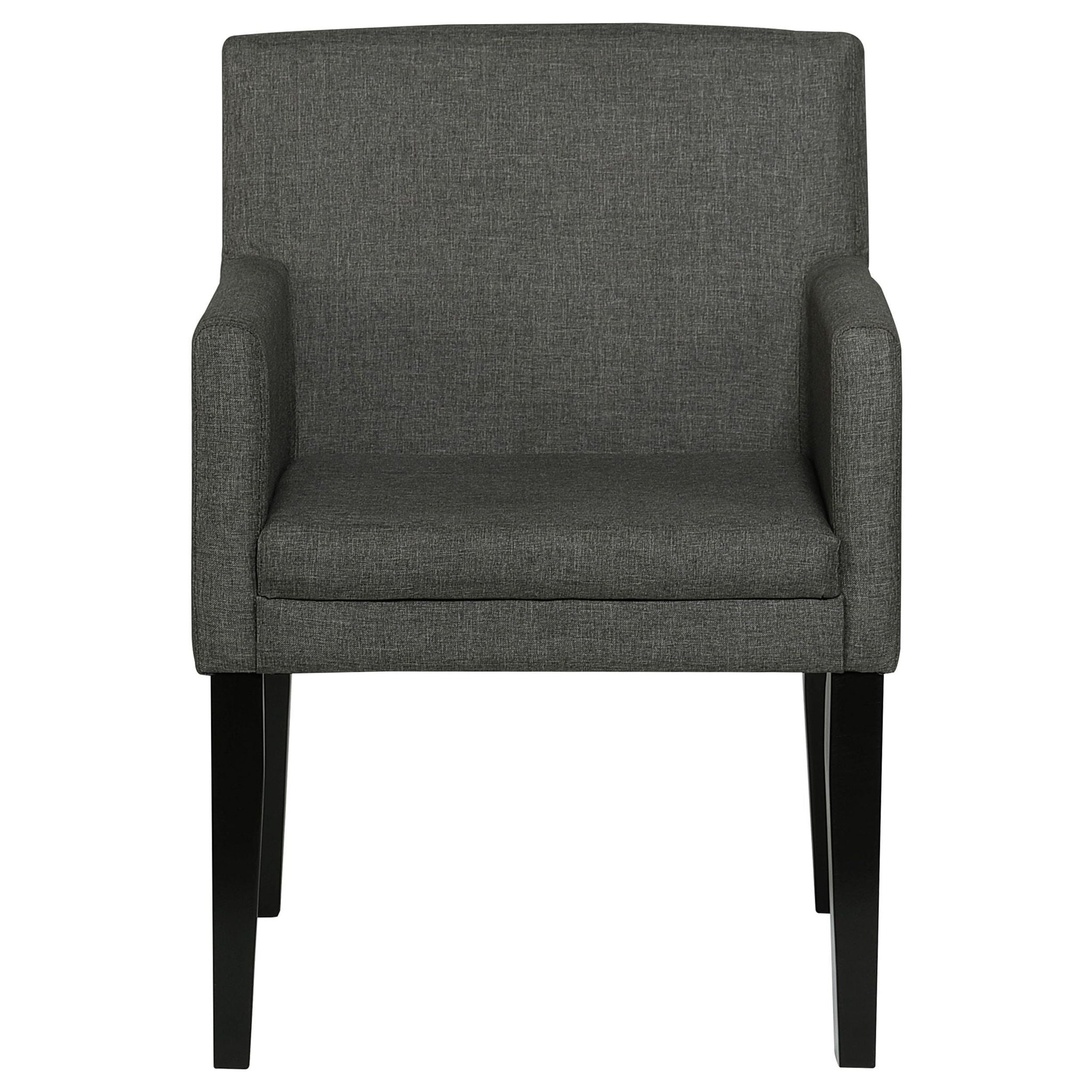 Catherine Upholstered Dining Arm Chair Grey (Set of 2) - Atlantic Fine Furniture Melbourne FL