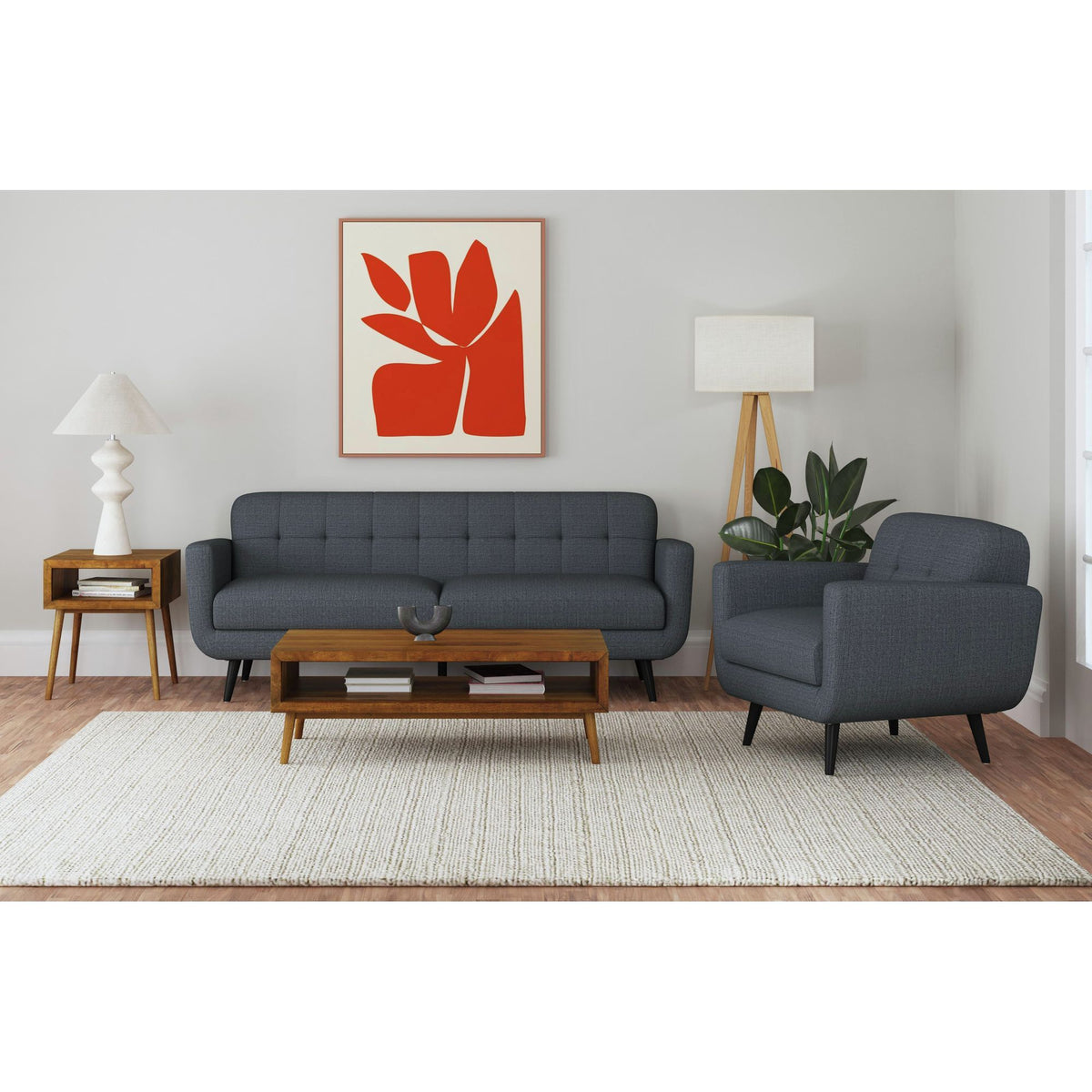 Hadley II Sofa in Black by Elements International, view 6