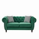 Chesterfield Set With Roll Armrest & Nailhead