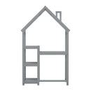 House-Shaped Wooden Writing Desk, Kids Study Table, Bookshelf & Toy Storage