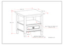 Warm Shaker - End Table - Farmhouse Brown