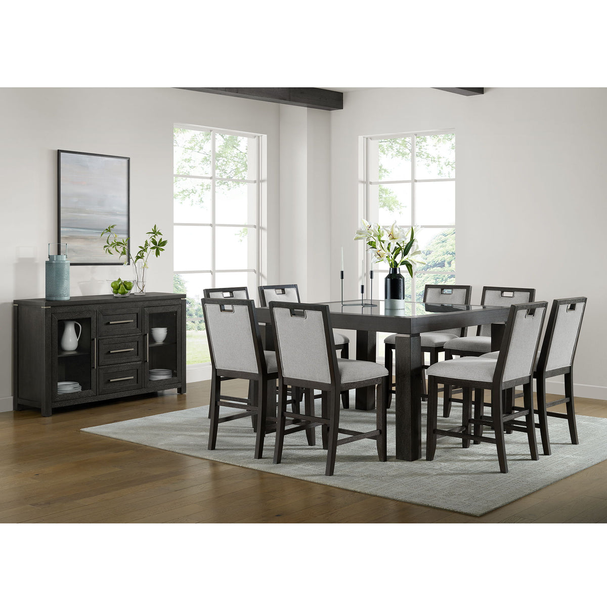 Elodie Server in Charcoal by Elements International, view 2