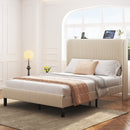Platform Bed With Metal Frame And Charging Station