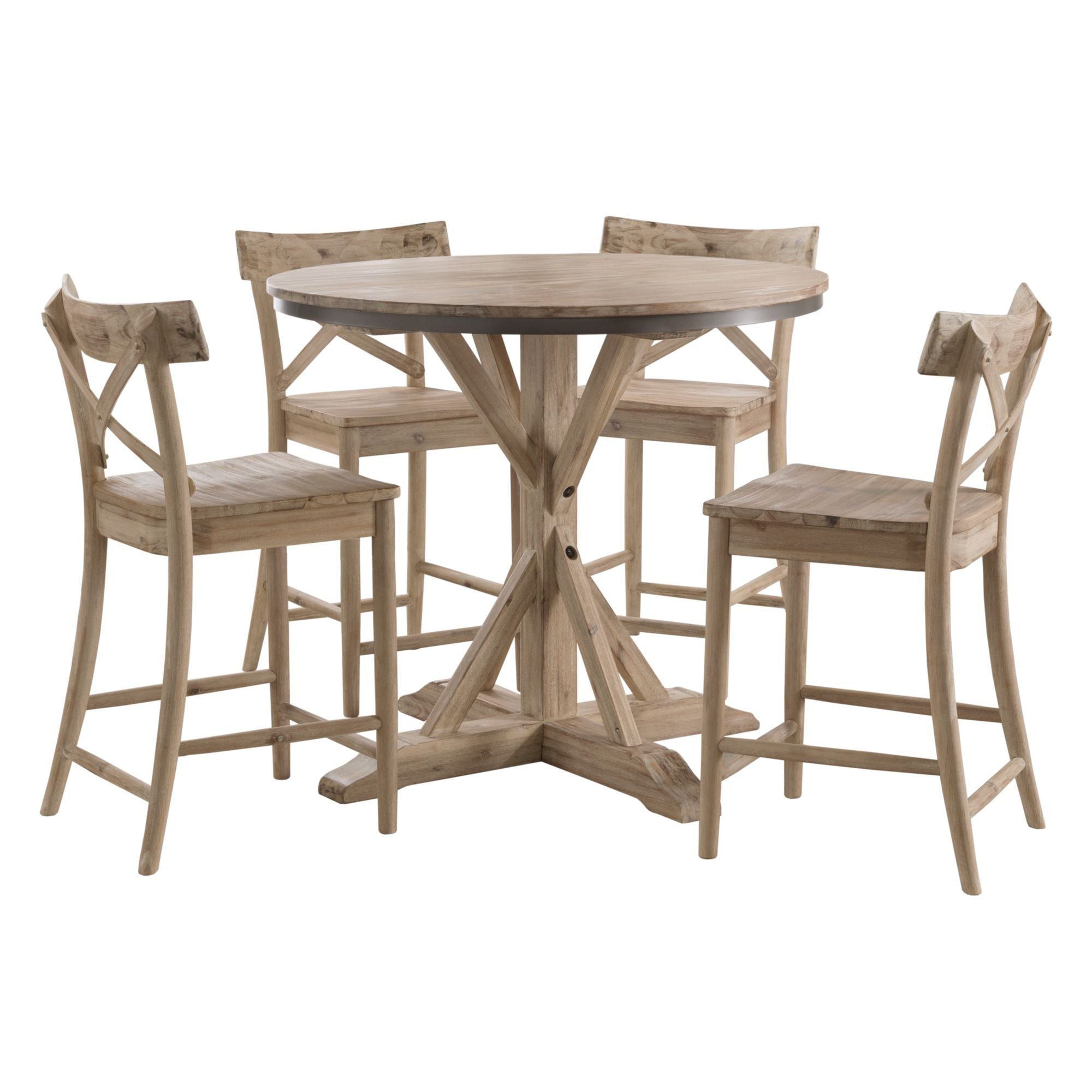 Callista Round Counter Height 5 Piece Dining Set (Table And Four Stools) in Beach by Elements International
