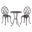 Charleston 3 Pieces Cast Bistro Set - Copper