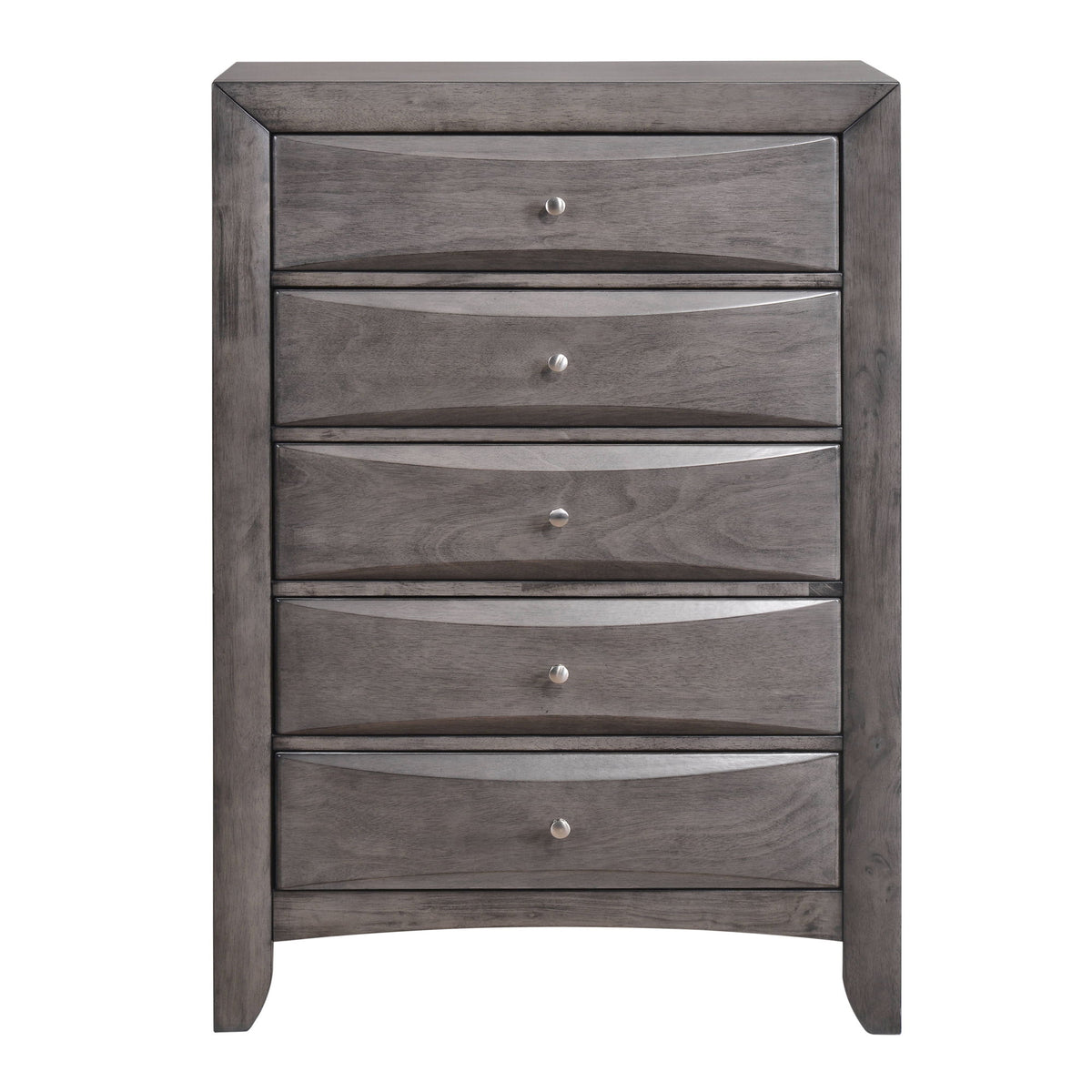Emily 5-Drawer Chest (Sturdy) in Gray by Elements International, view 3