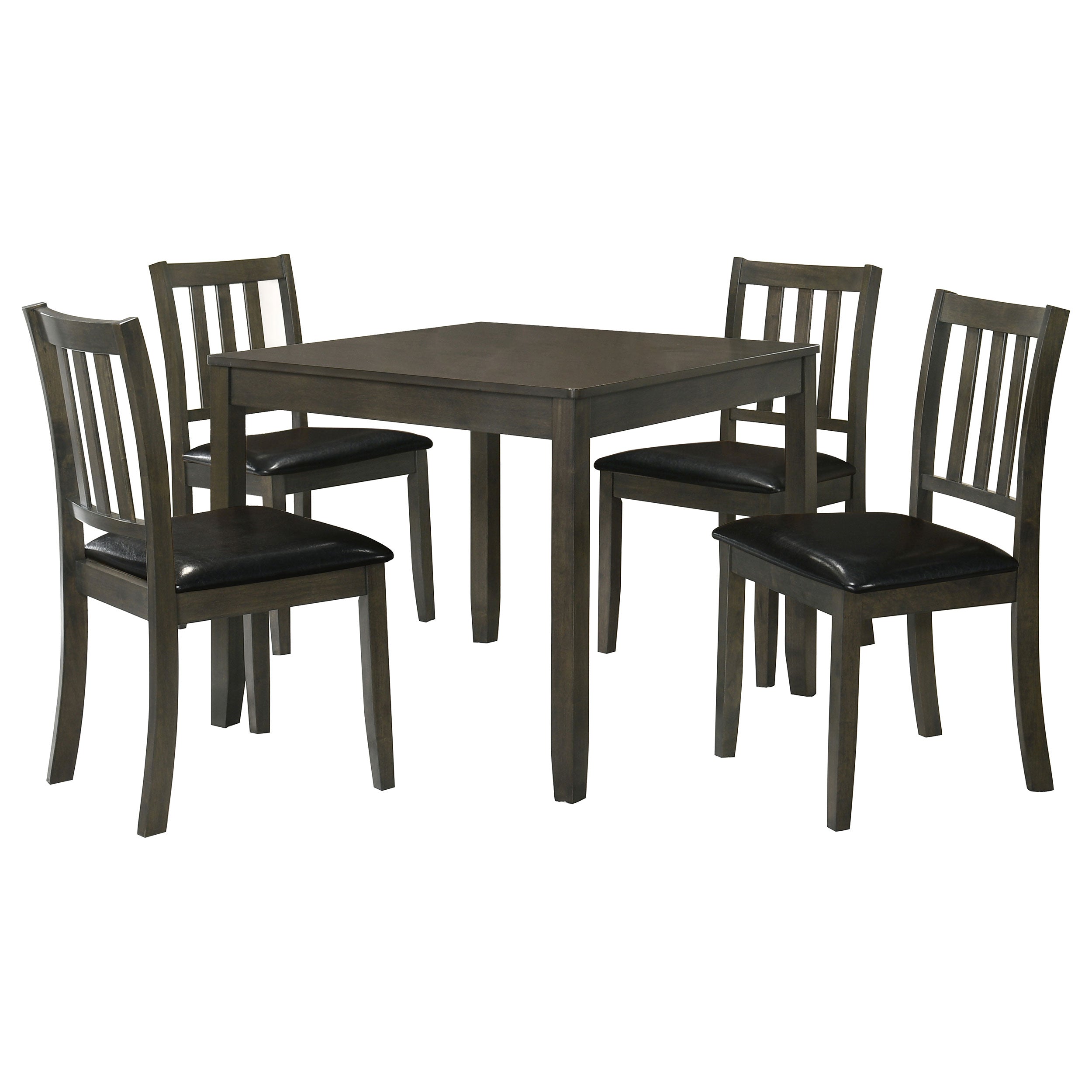 Parkwood 5-piece Square Dining Table Set Charcoal — view 2