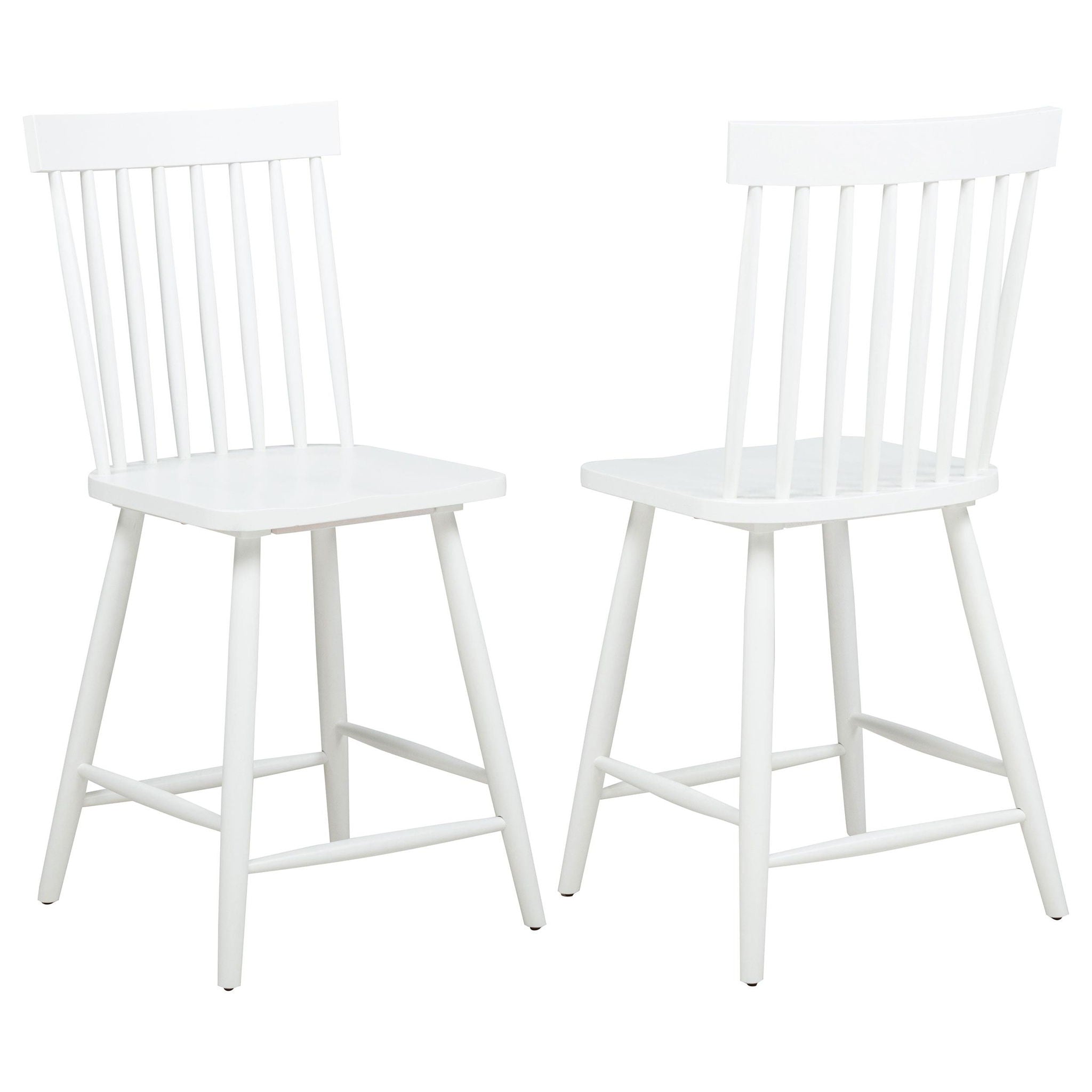 Andrews Windsor Counter Height Dining Side Chair White (Set of 2)