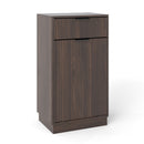 Tilt Out Trash Can Cabinet With Wave Textured Drawer & Pull Out Bin