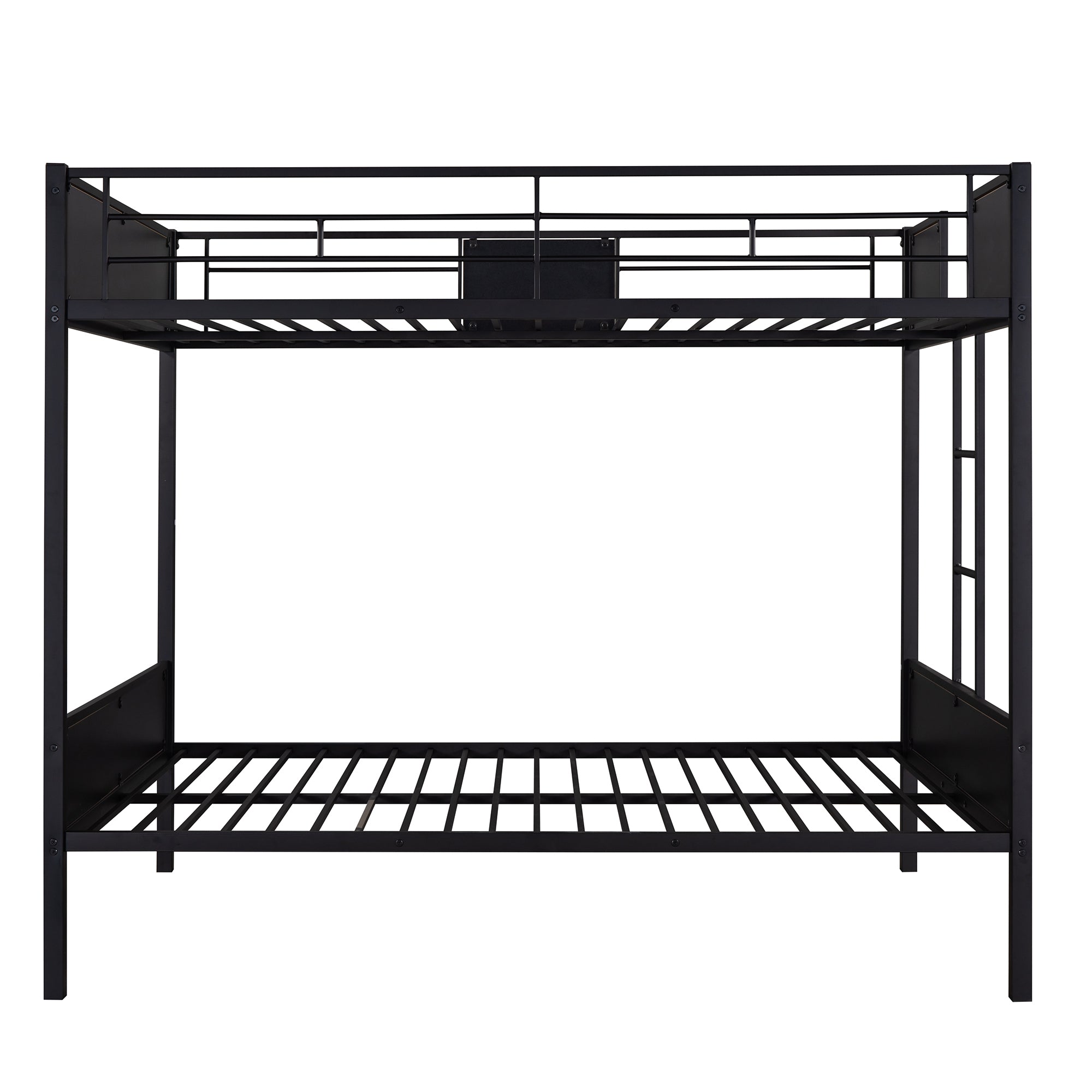Full-over-full bunk bed modern style steel frame bunk bed with safety rail, built-in ladder for bedroom, dorm, boys, girls, adults(OLD SKU: MF190840AAD)