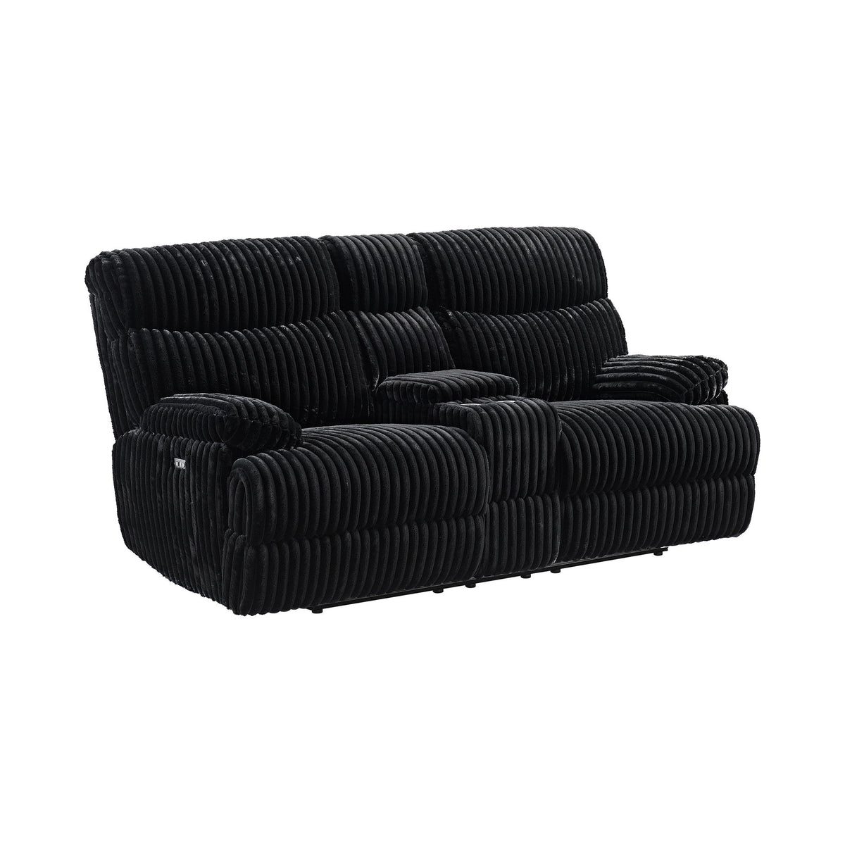 Admiral Power Motion Living Room Set in Black by Elements International, view 3