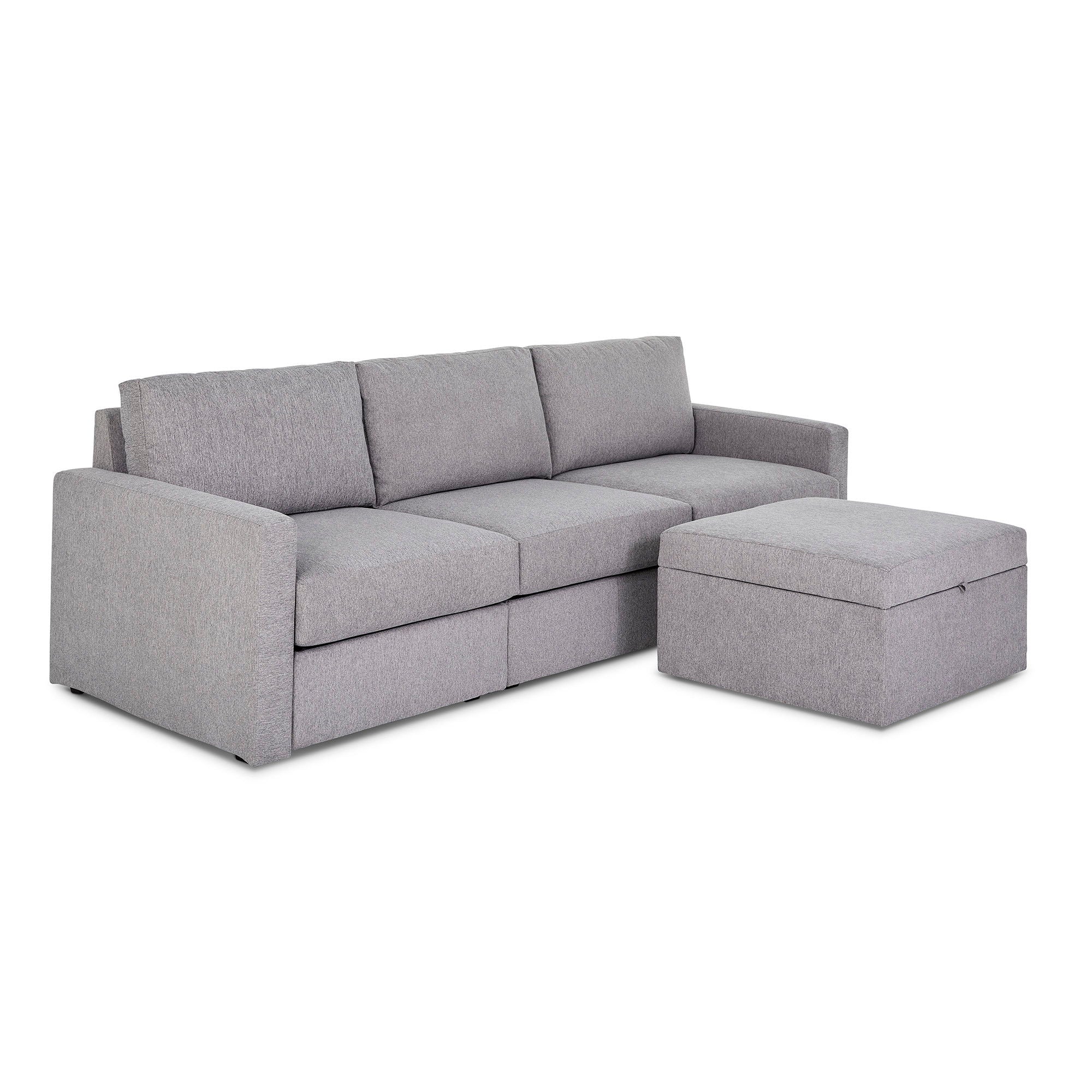 Flex - Sofa with Standard Arm and Storage Ottoman