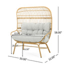 Palos - Outdoor Wicker Loveseat - Light Brown