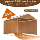 Heavy Duty Metal Storage Shed With Windows And Lockable Door, Weatherproof Outdoor Garden Shed