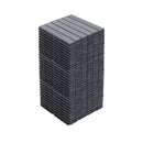 Interlocking Deck Tiles Striped Pattern, Waterproof Anti Mildew Brown